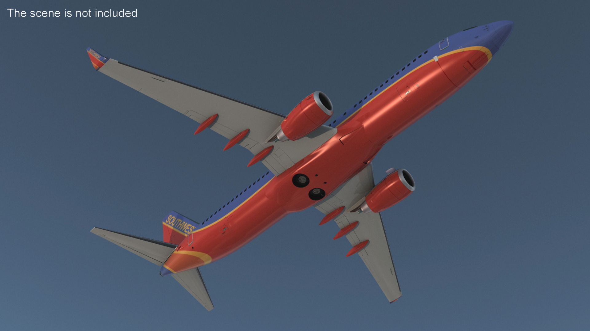 Southwest Airlines Boeing 737-800 with Interior Rigged 3D model