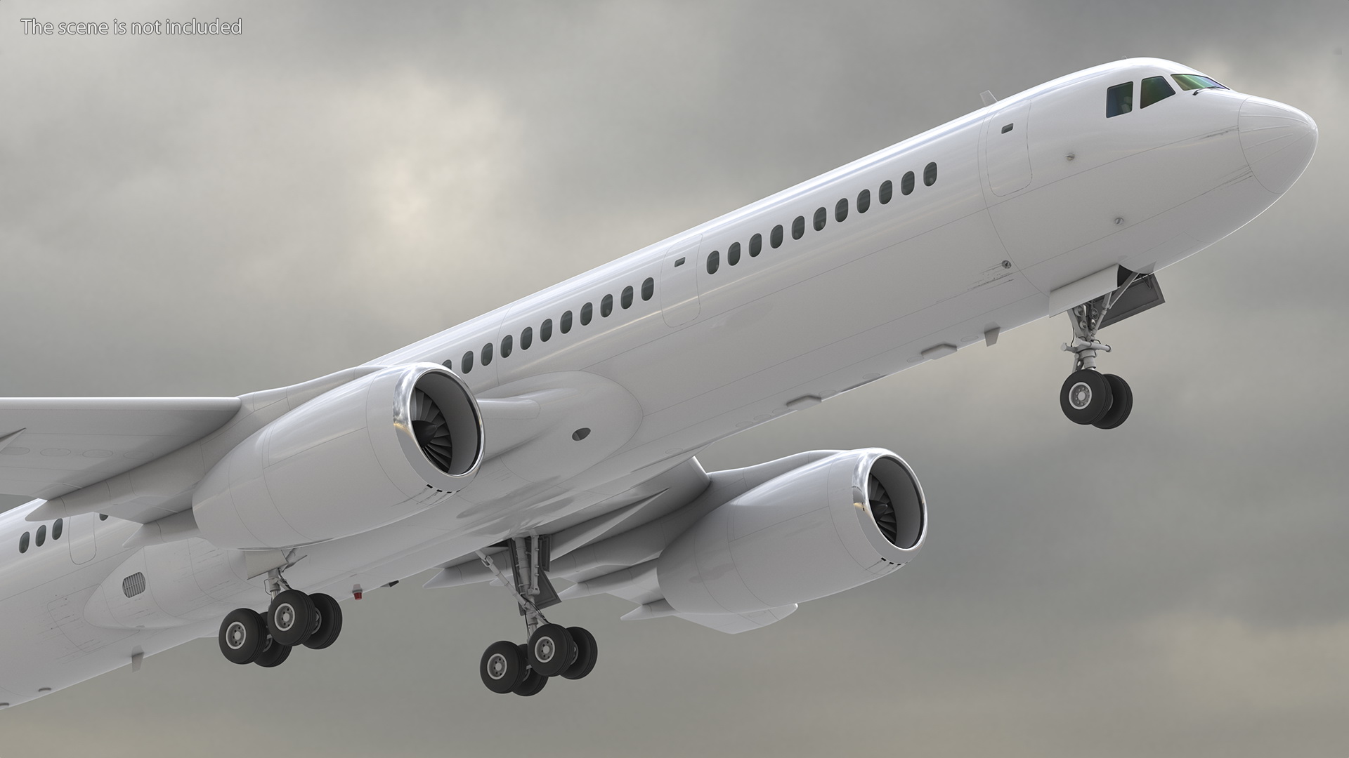 Narrow-Body Jet Airliner Blank Livery 3D