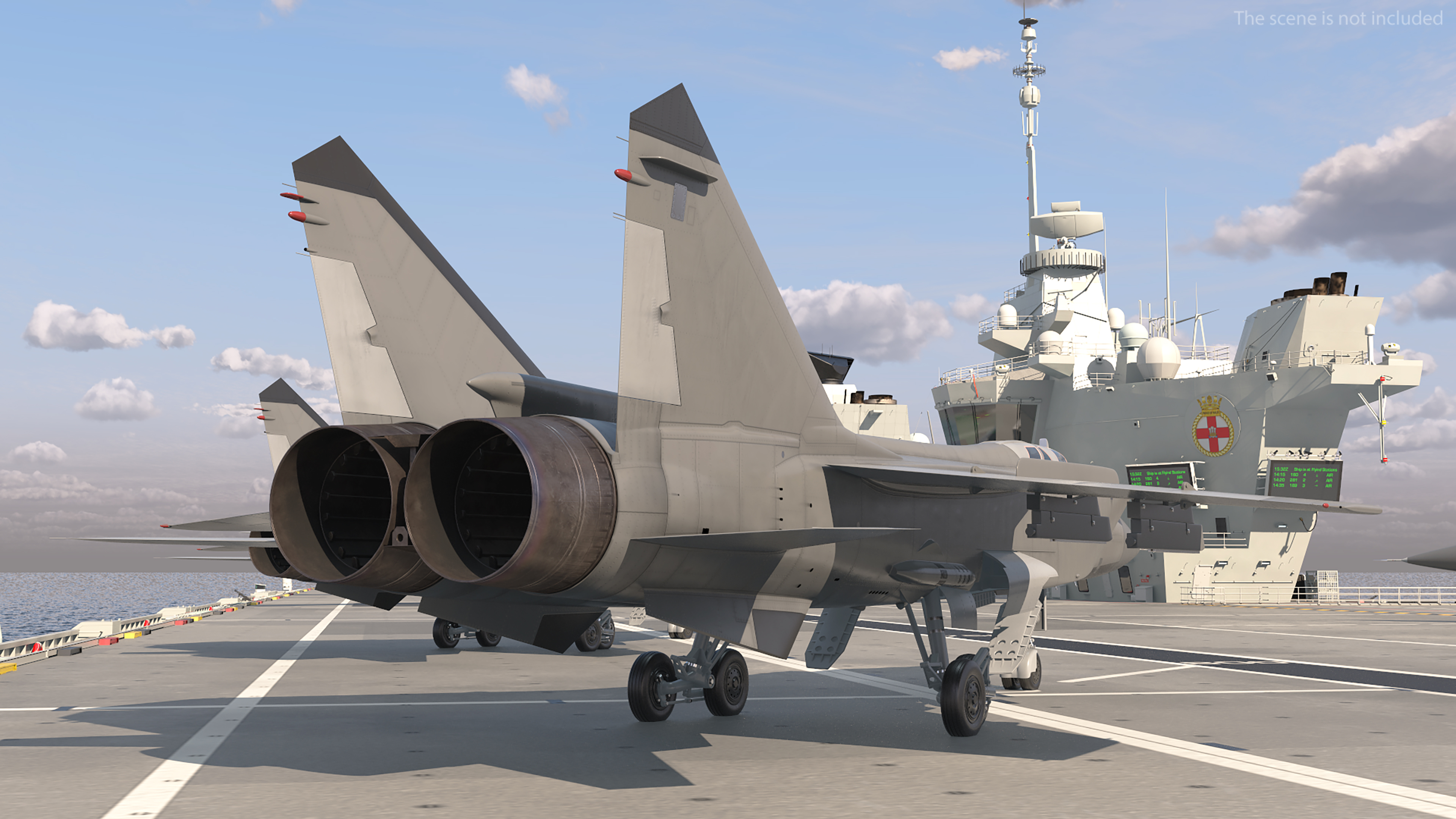 HMS Prince of Wales with Military Aircraft 3D