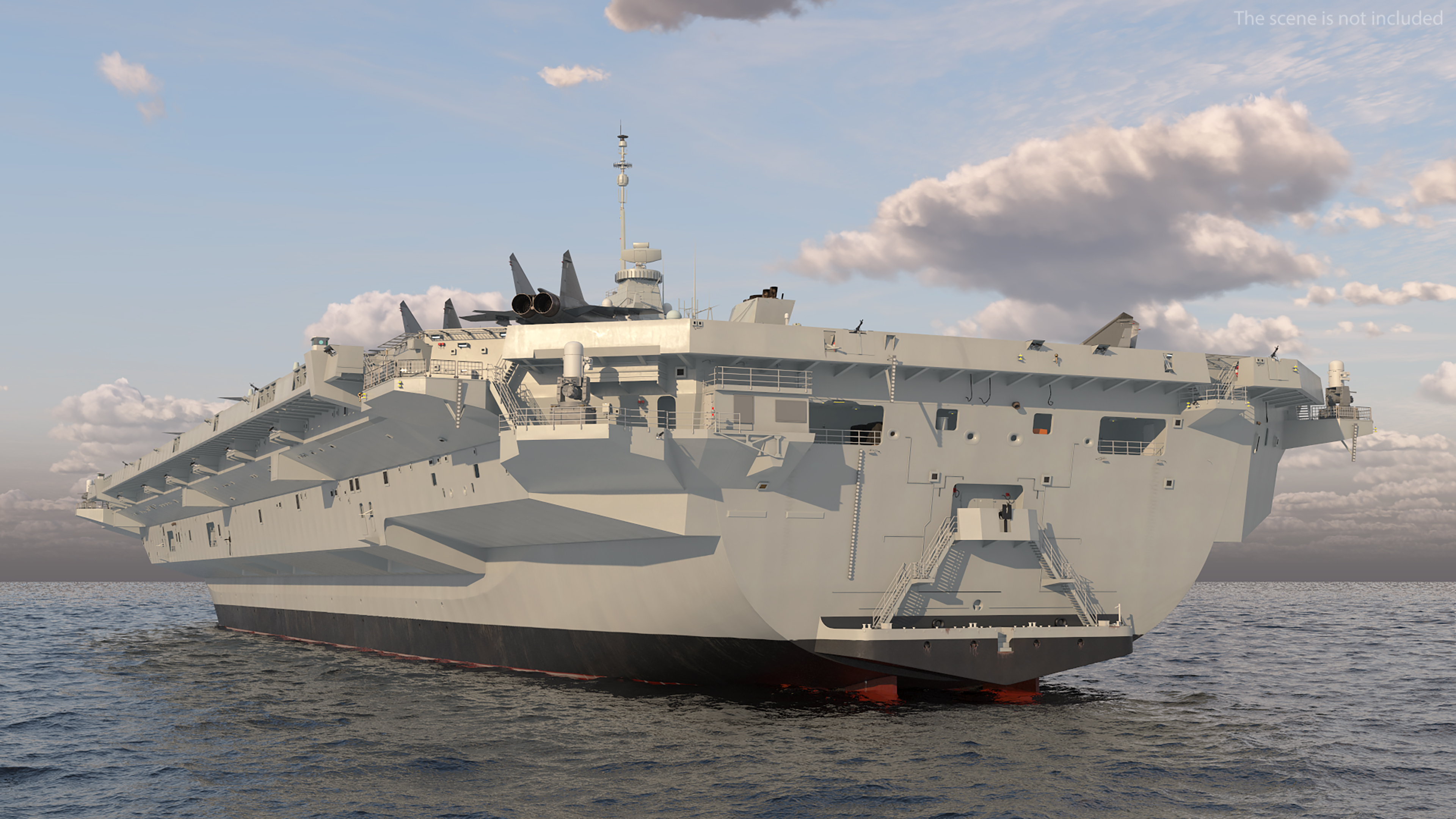 HMS Prince of Wales with Military Aircraft 3D