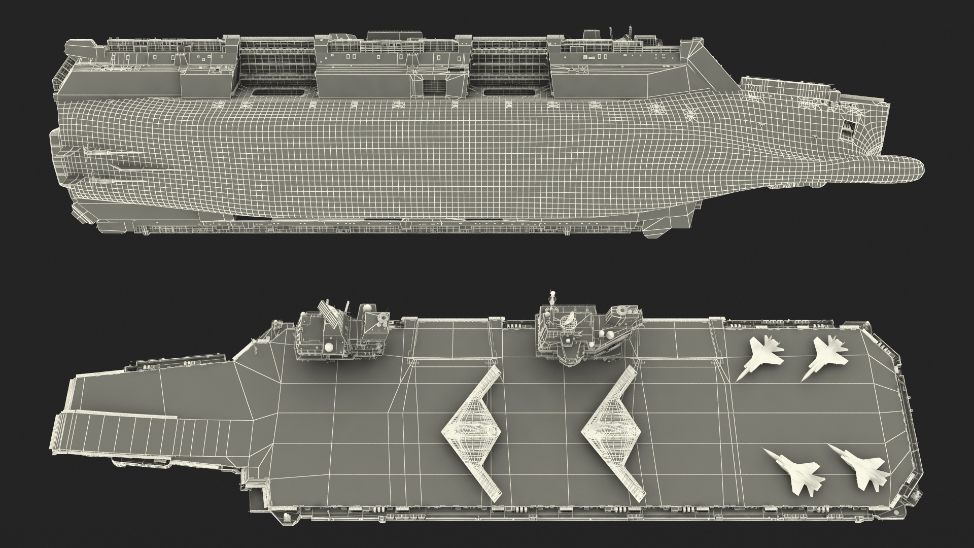 HMS Prince of Wales with Military Aircraft 3D