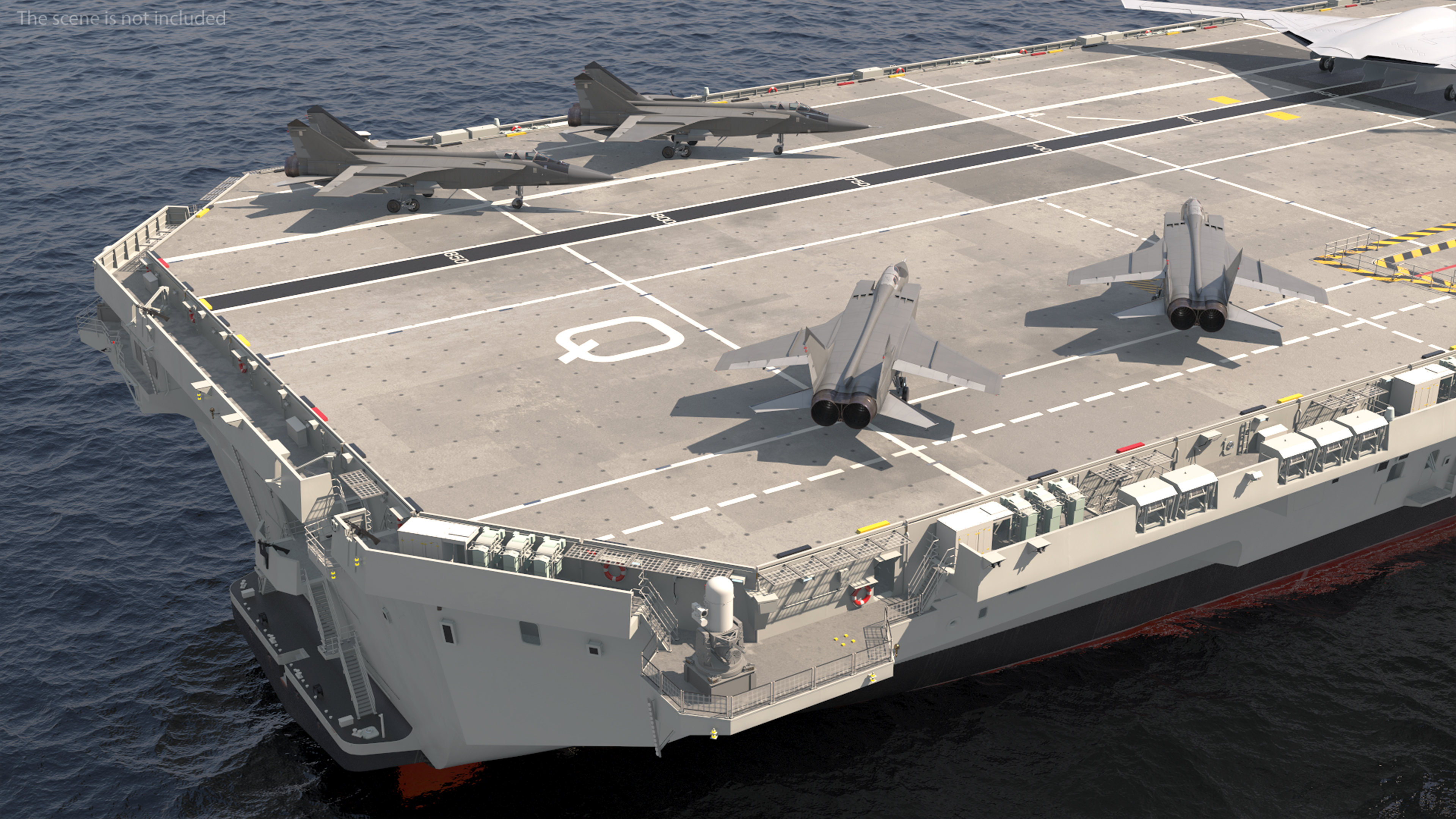 HMS Prince of Wales with Military Aircraft 3D