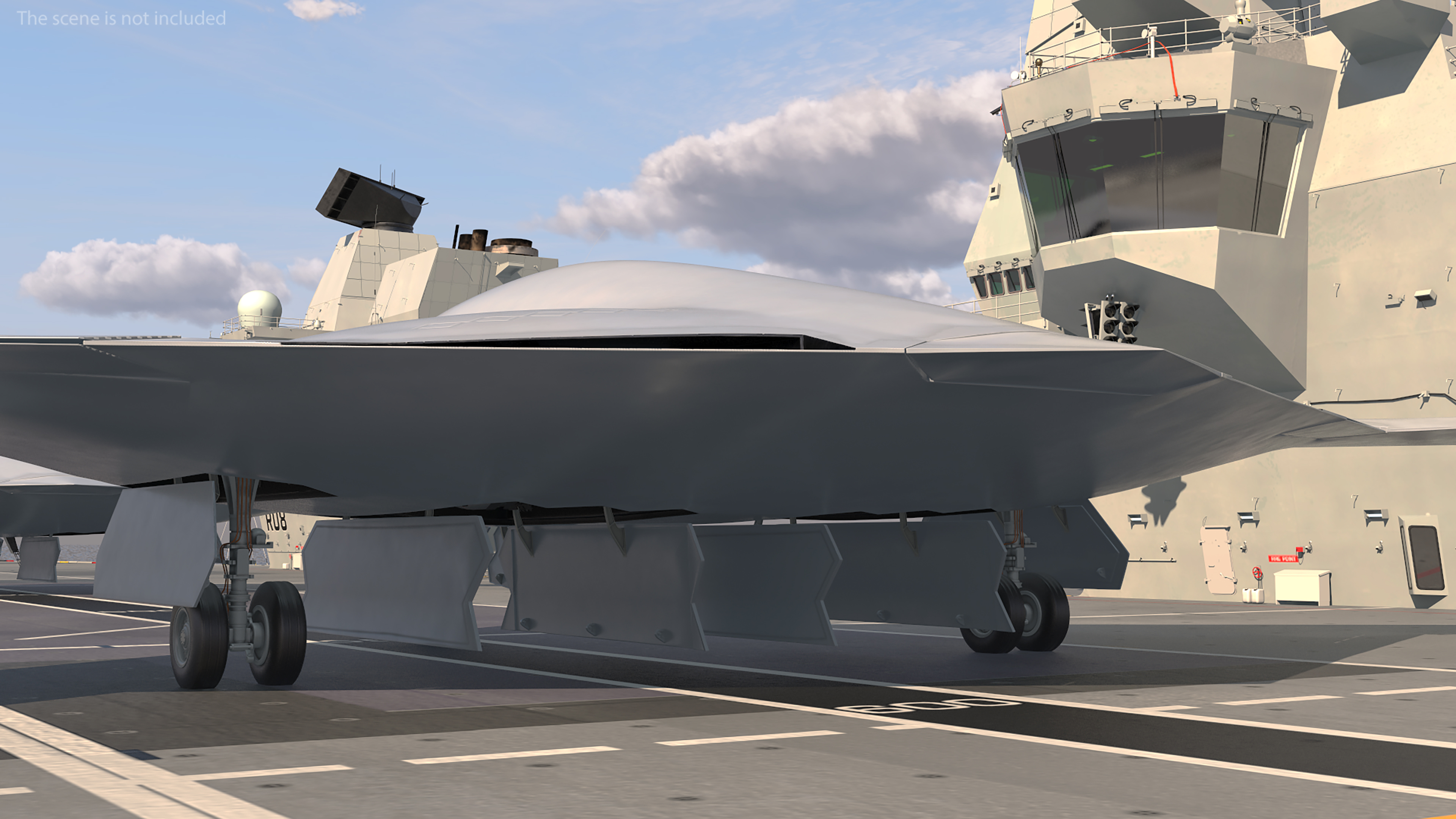 HMS Prince of Wales with Military Aircraft 3D