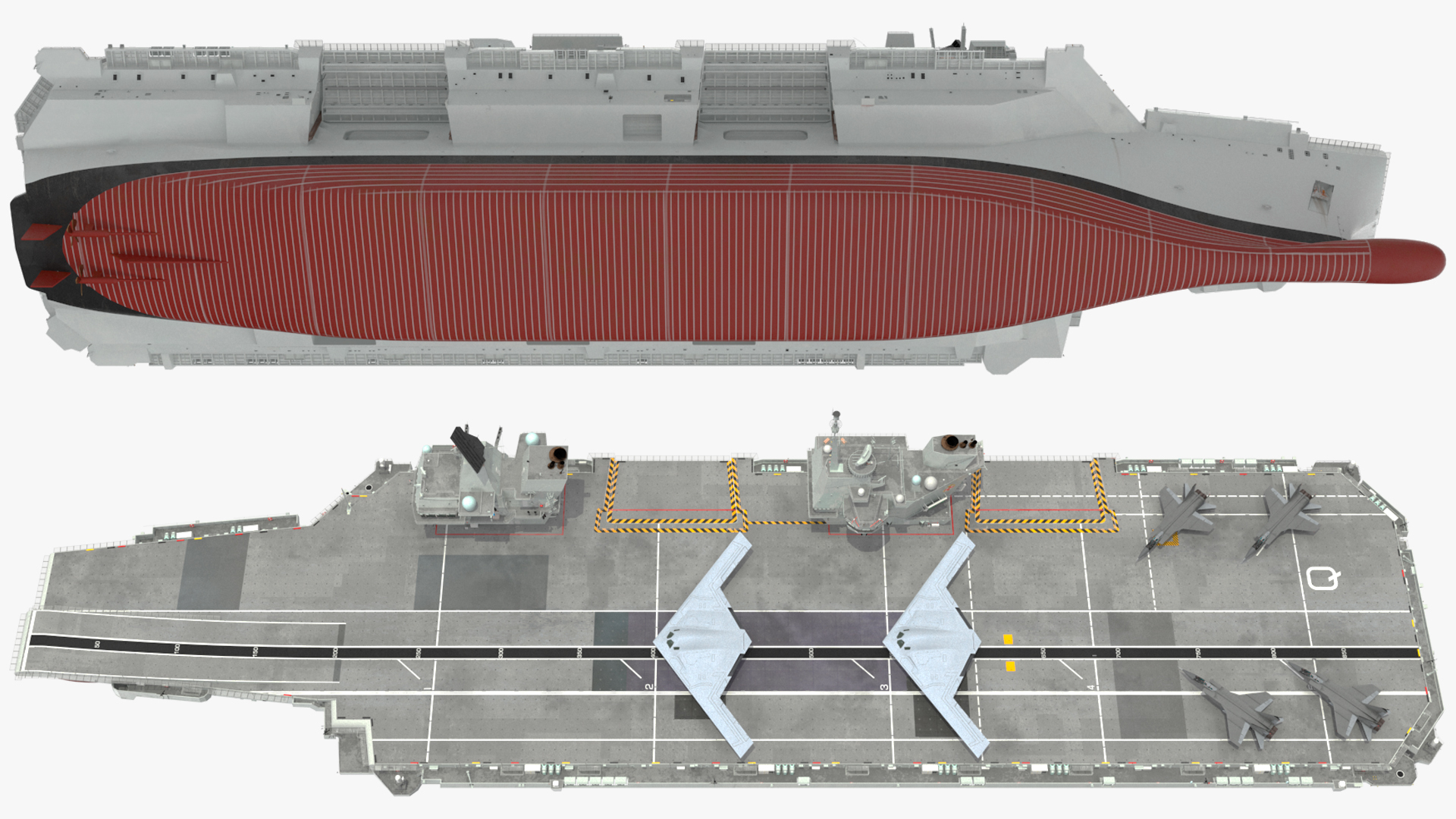 HMS Prince of Wales with Military Aircraft 3D