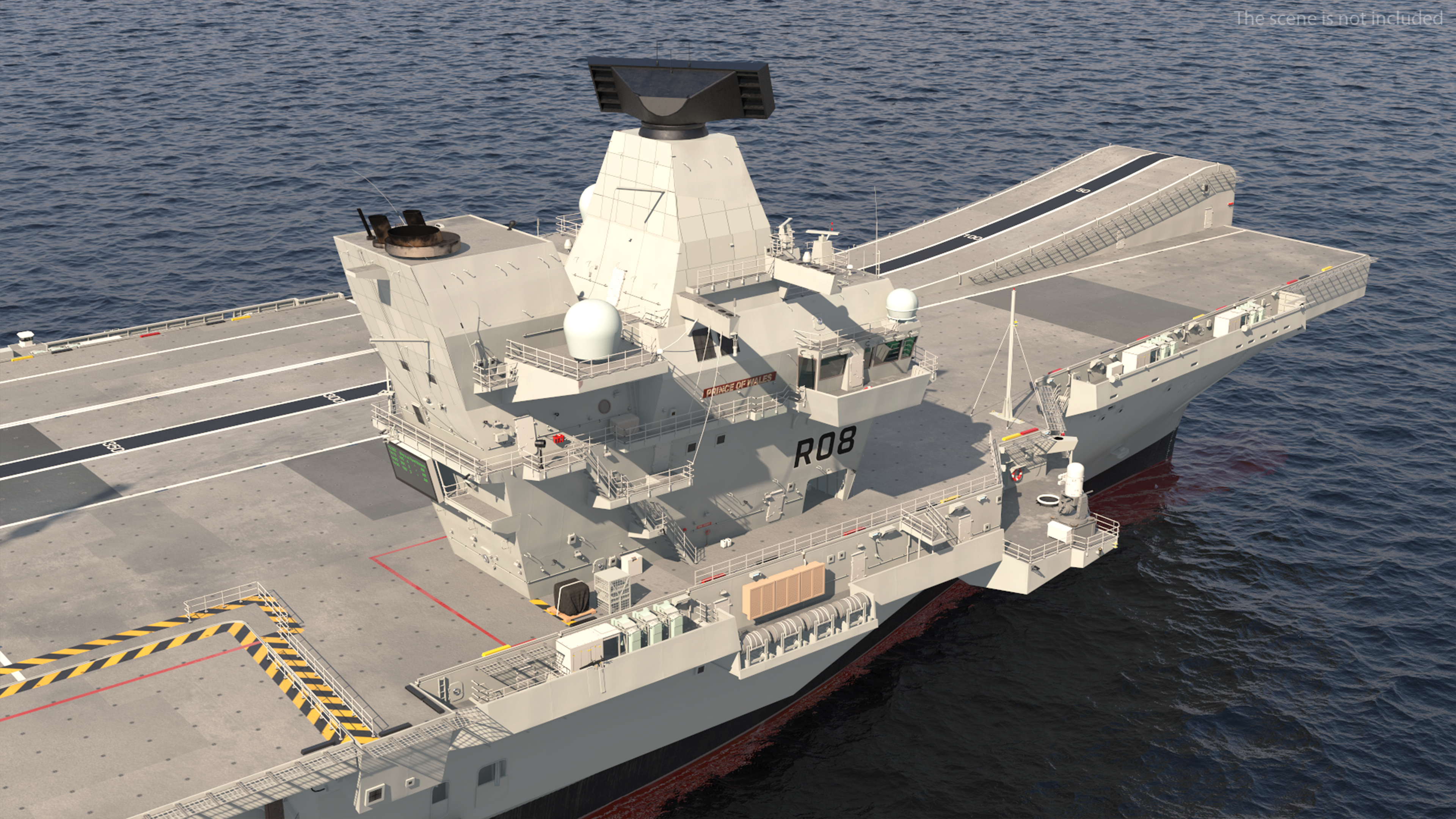 HMS Prince of Wales with Military Aircraft 3D