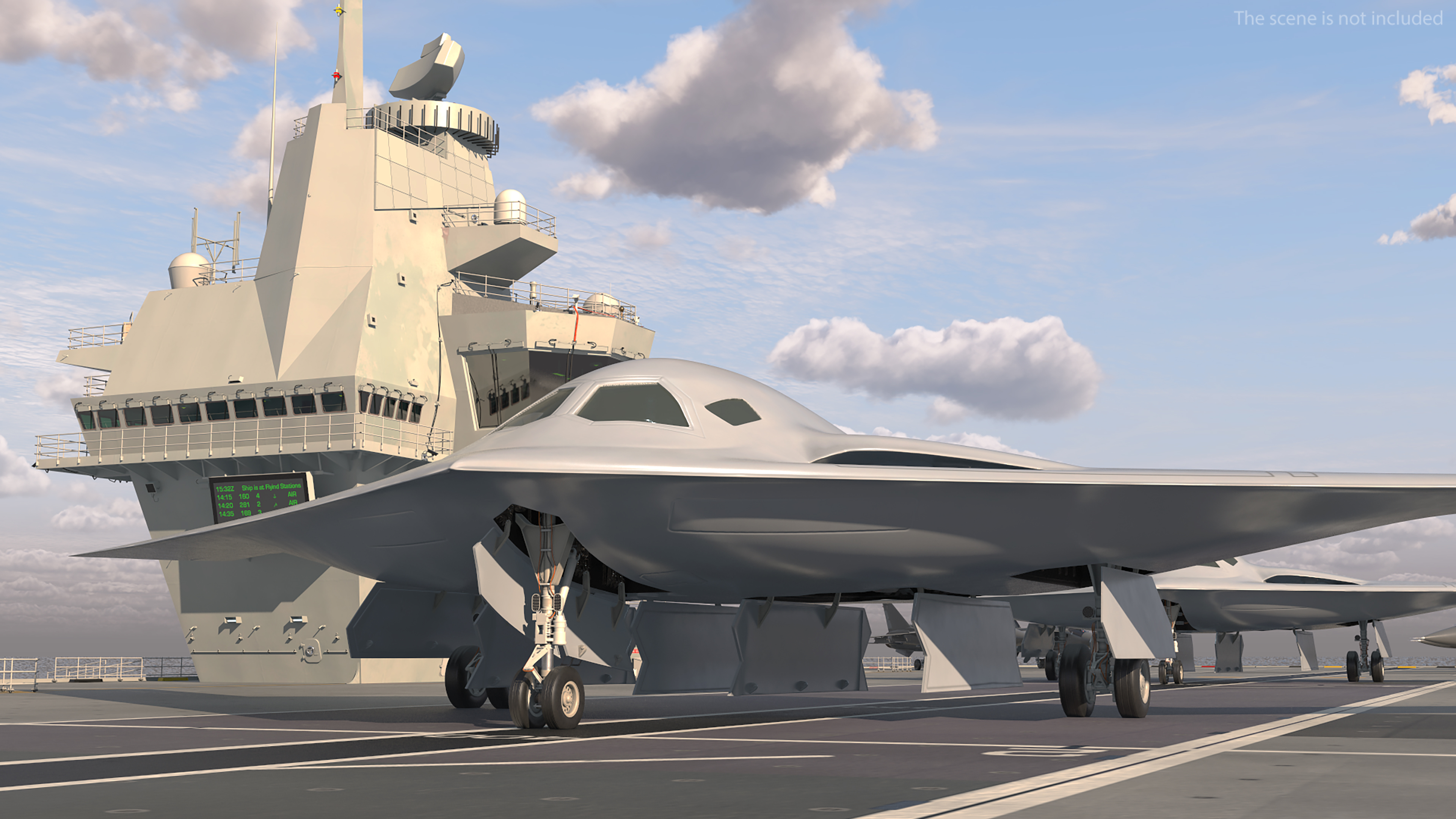 HMS Prince of Wales with Military Aircraft 3D