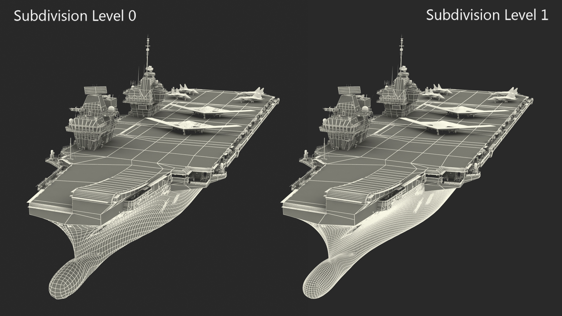 HMS Prince of Wales with Military Aircraft 3D