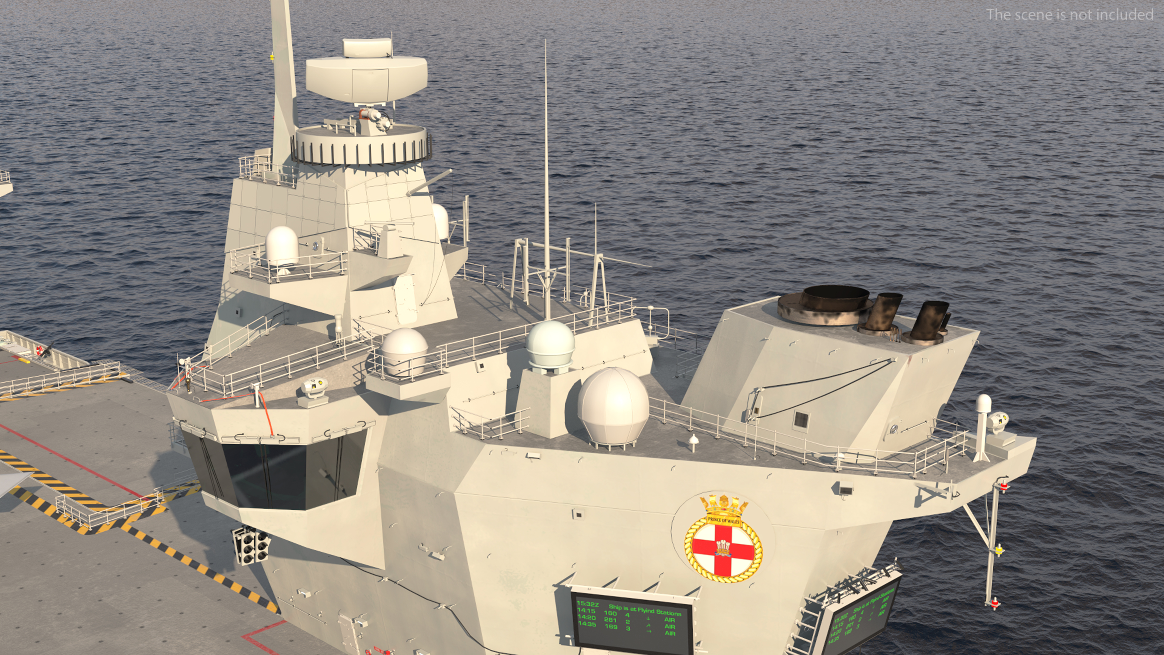 HMS Prince of Wales with Military Aircraft 3D