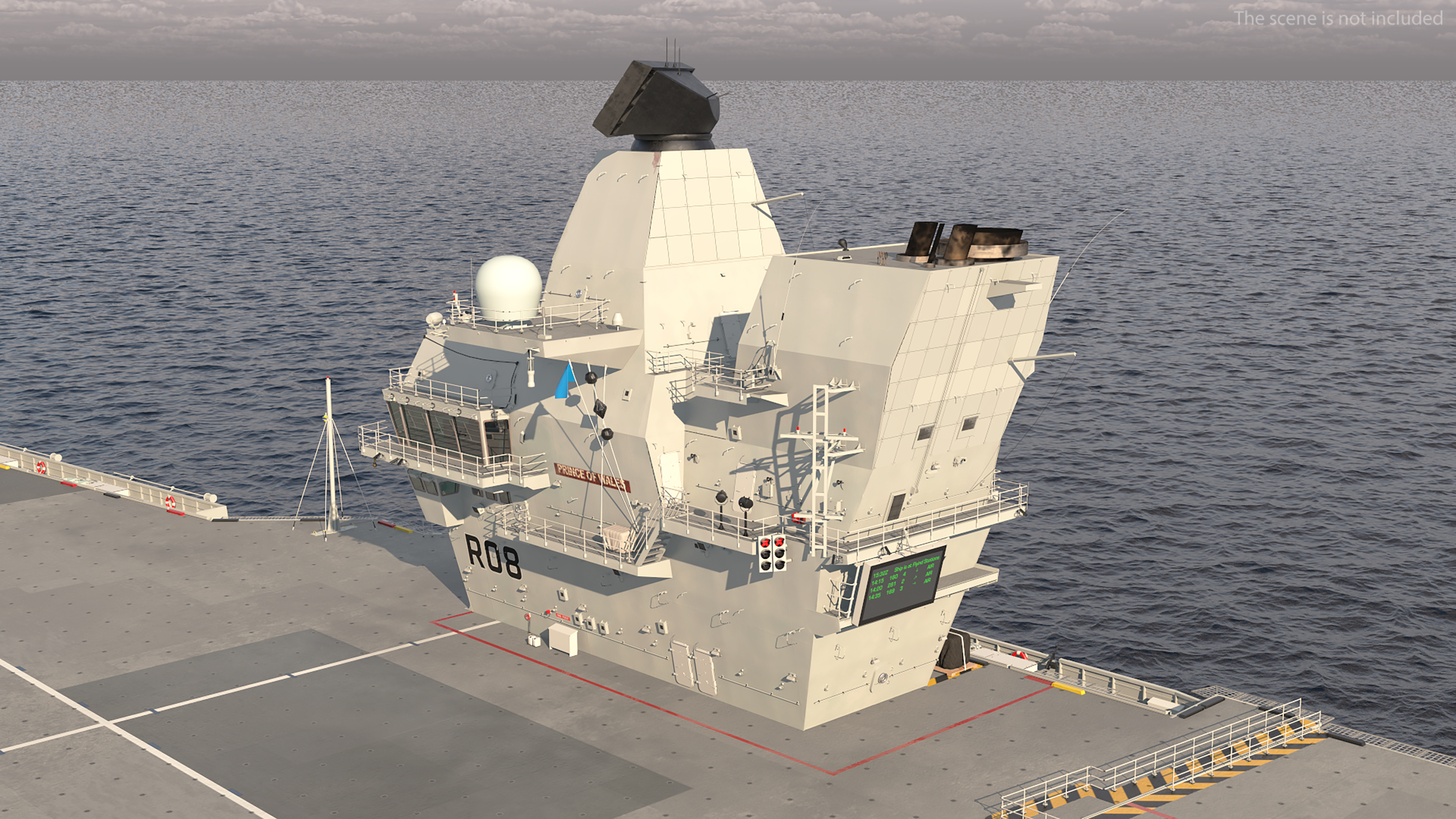 HMS Prince of Wales with Military Aircraft 3D