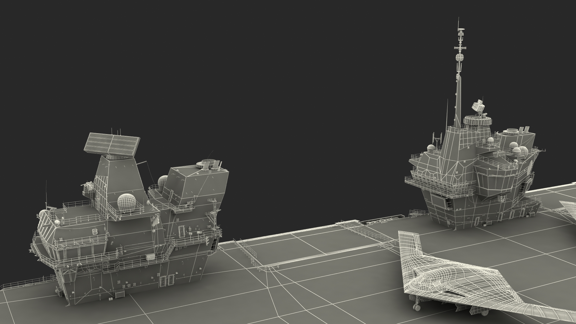 HMS Prince of Wales with Military Aircraft 3D