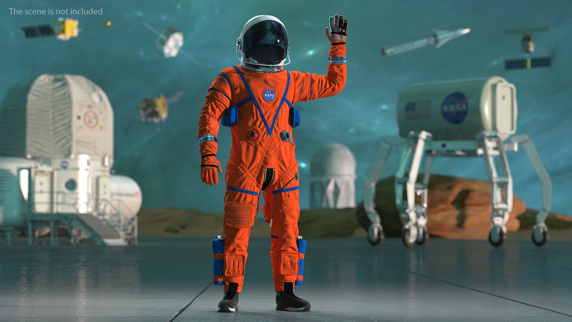 OCSS Spacesuit Astronaut Greetings Pose 3D model