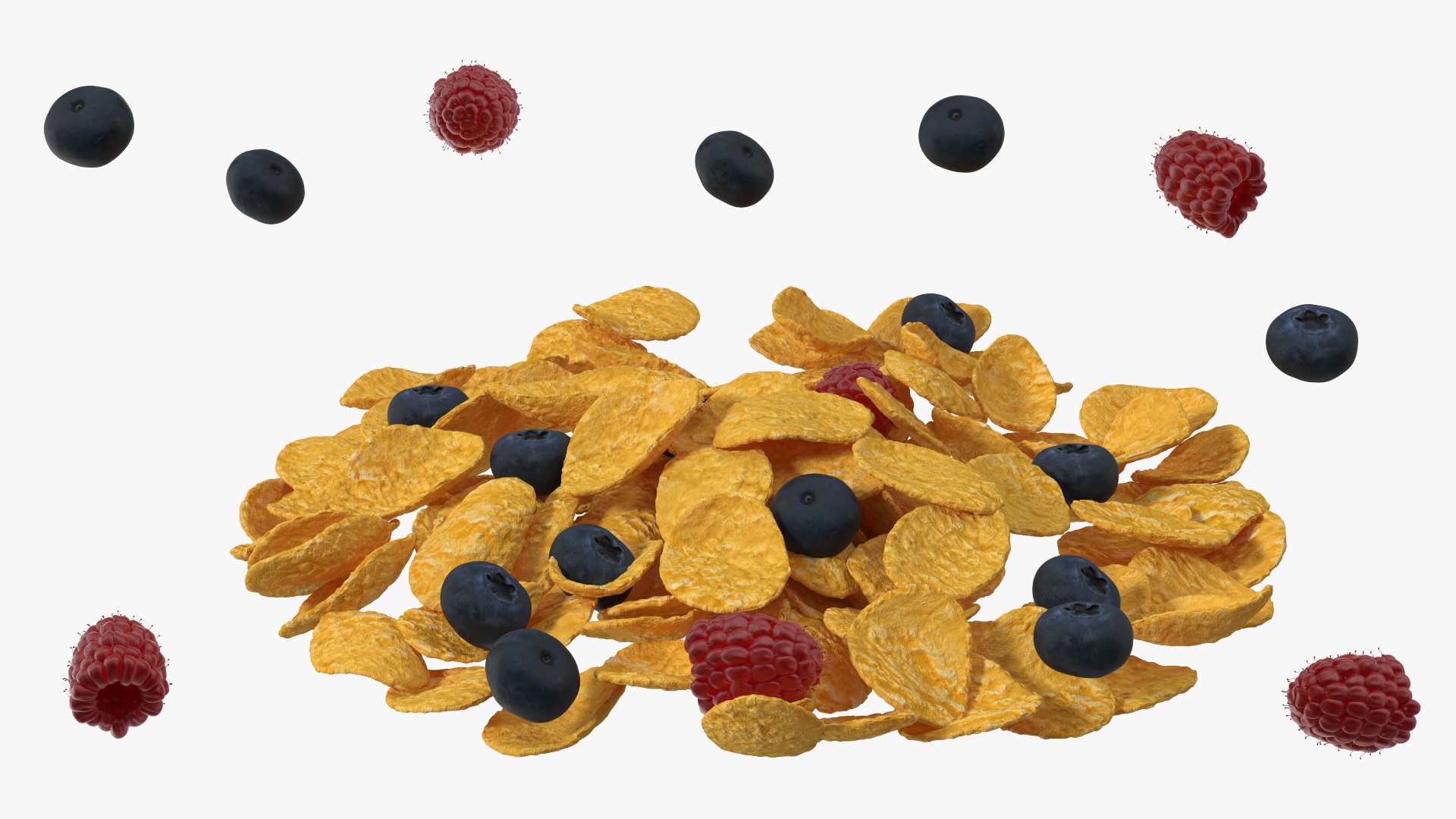 3D Meals with Cornflakes and Berries model