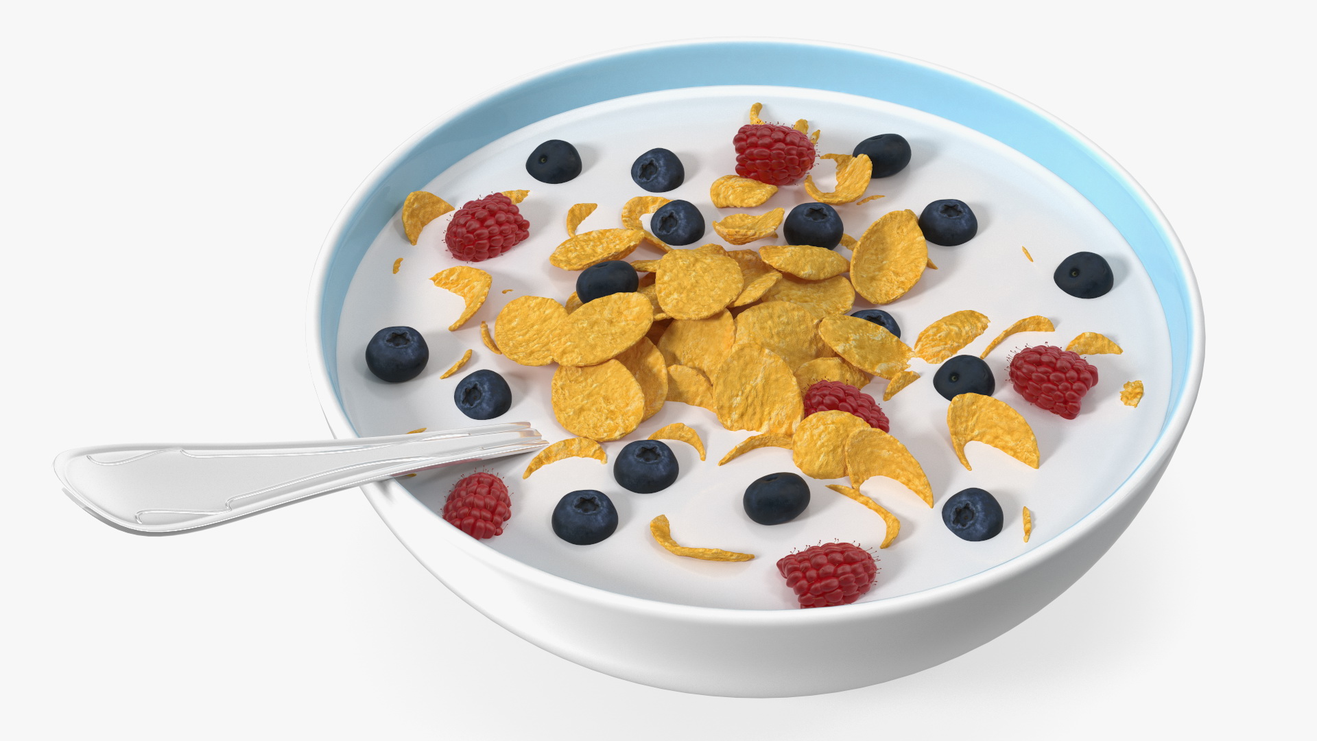 3D Meals with Cornflakes and Berries model