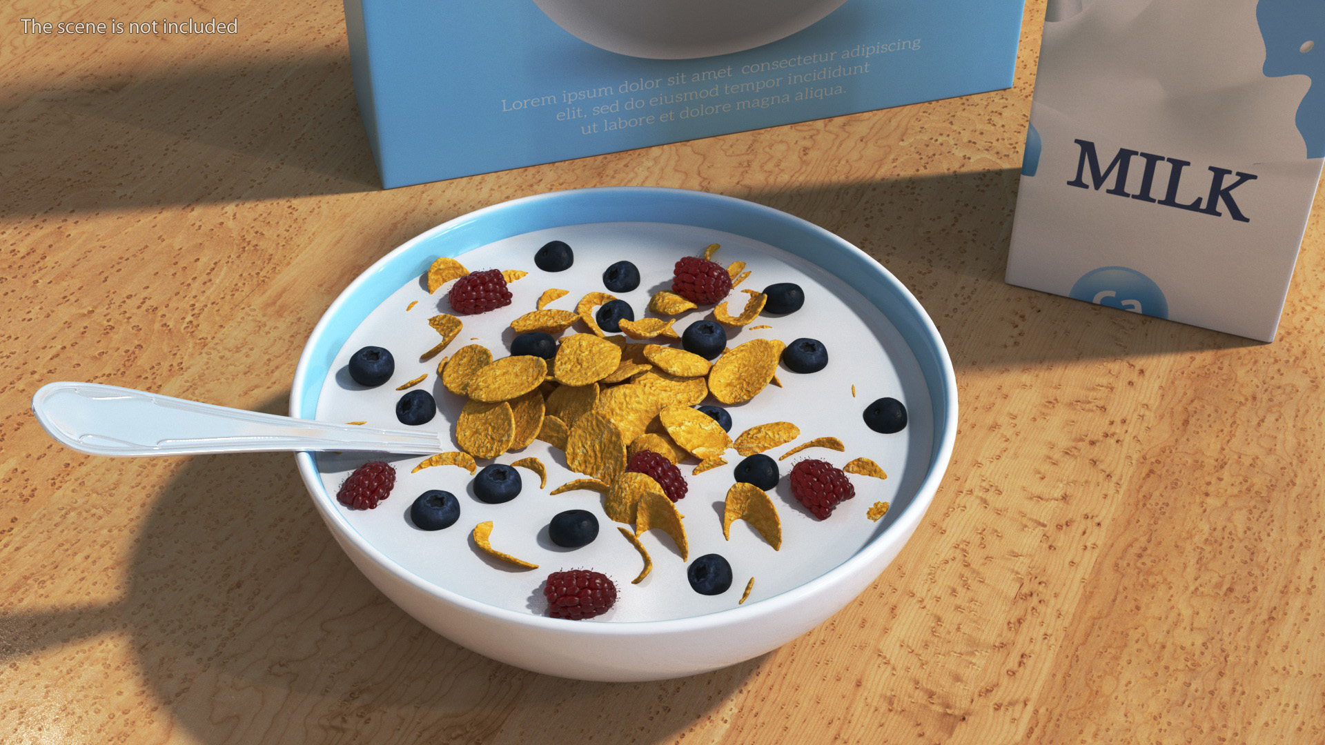 3D Meals with Cornflakes and Berries model