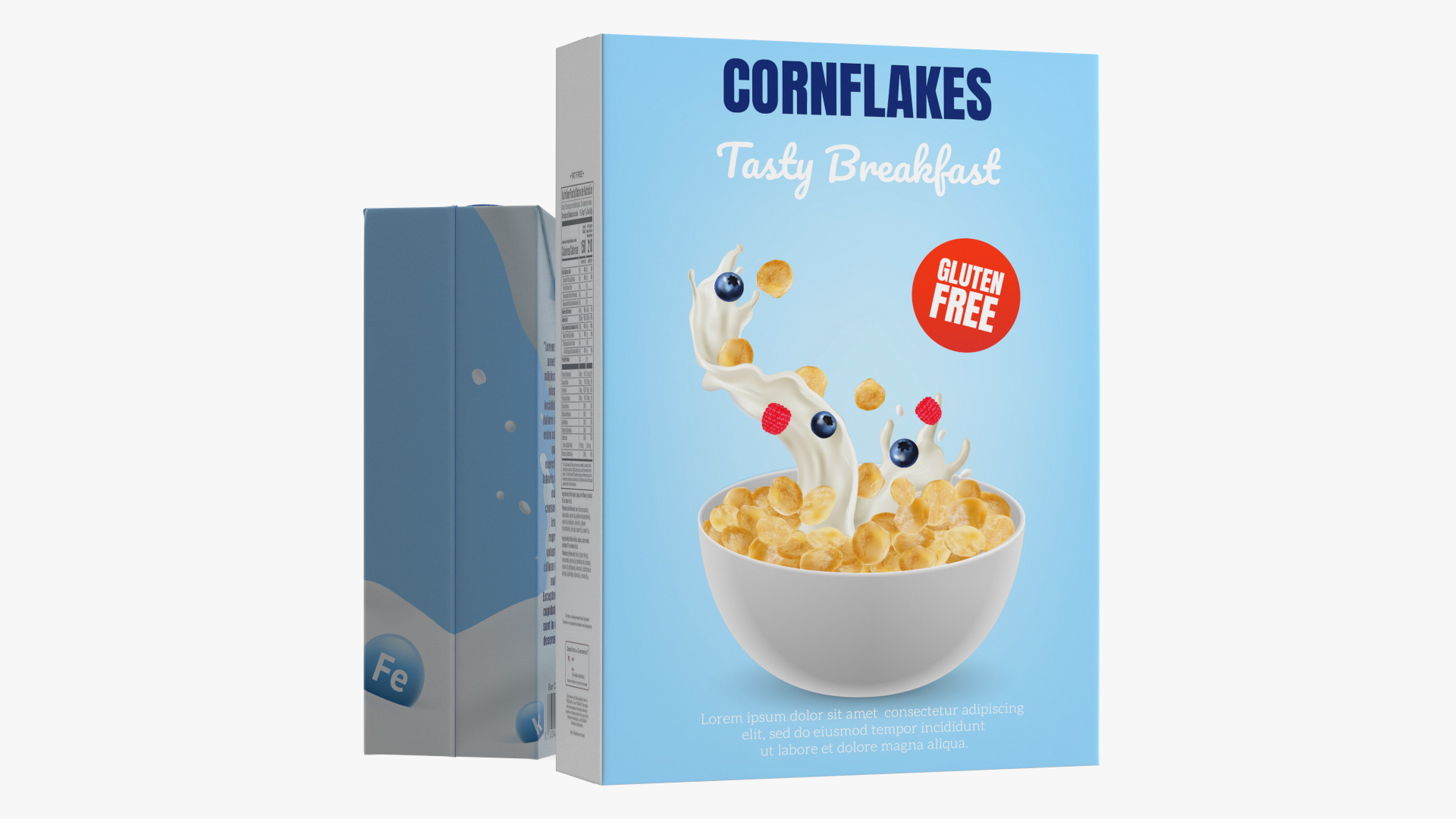 3D Meals with Cornflakes and Berries model