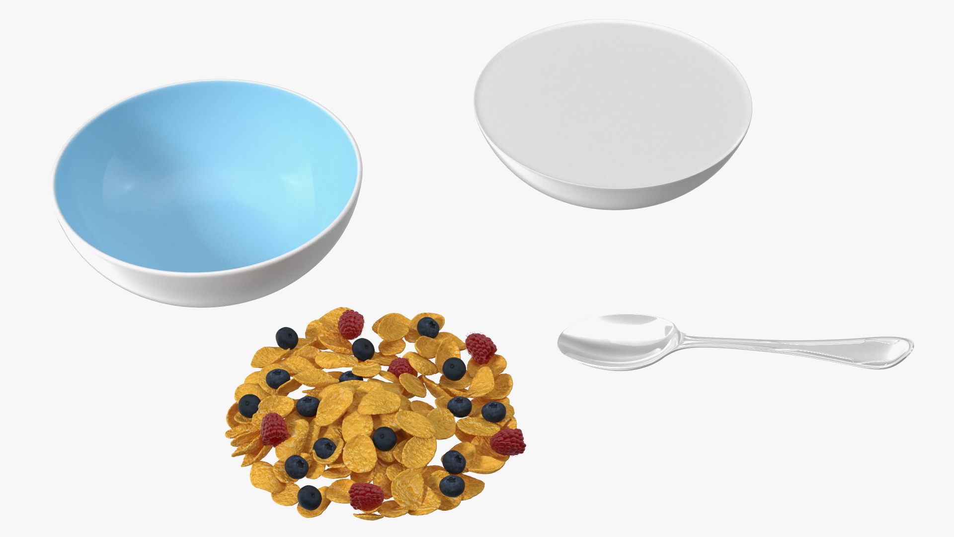 3D Meals with Cornflakes and Berries model