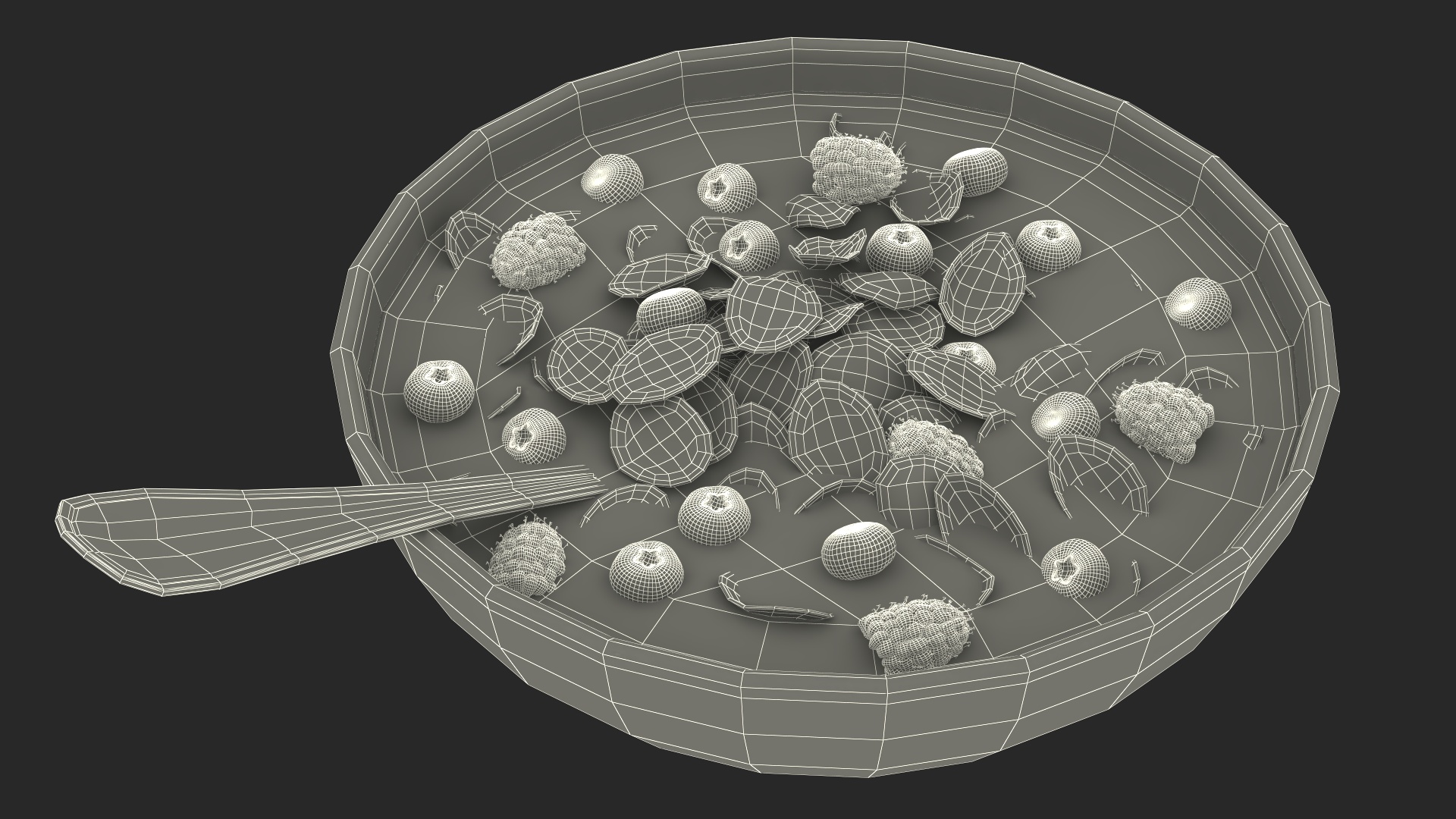 3D Meals with Cornflakes and Berries model