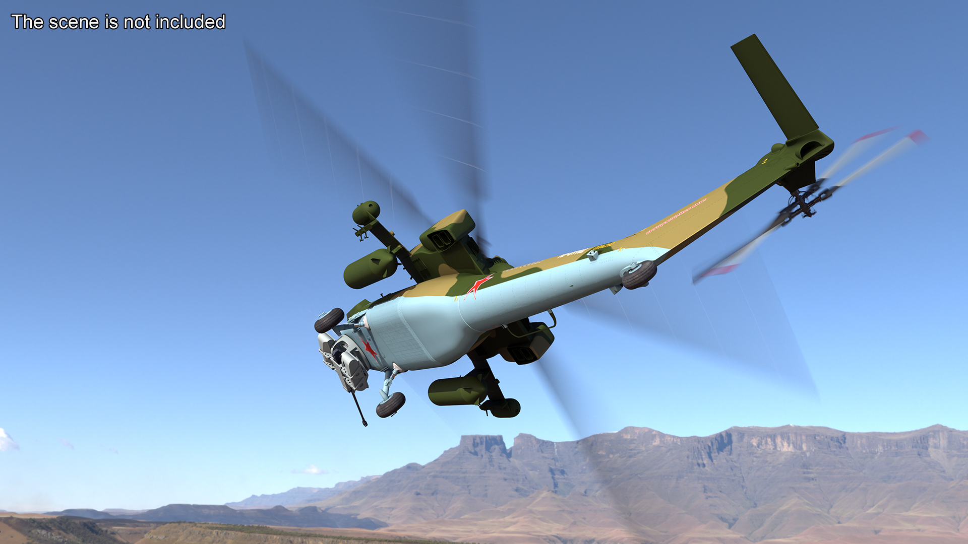 3D model Combat Helicopter Mi-28 Rigged