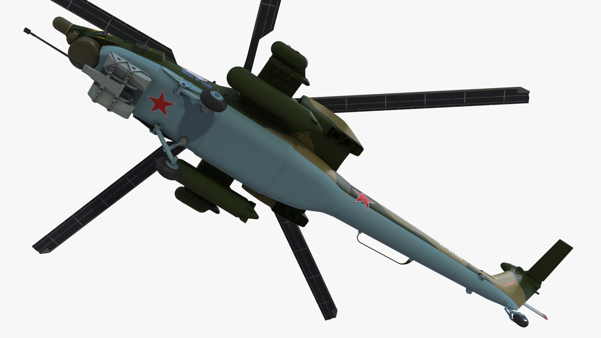 3D model Combat Helicopter Mi-28 Rigged