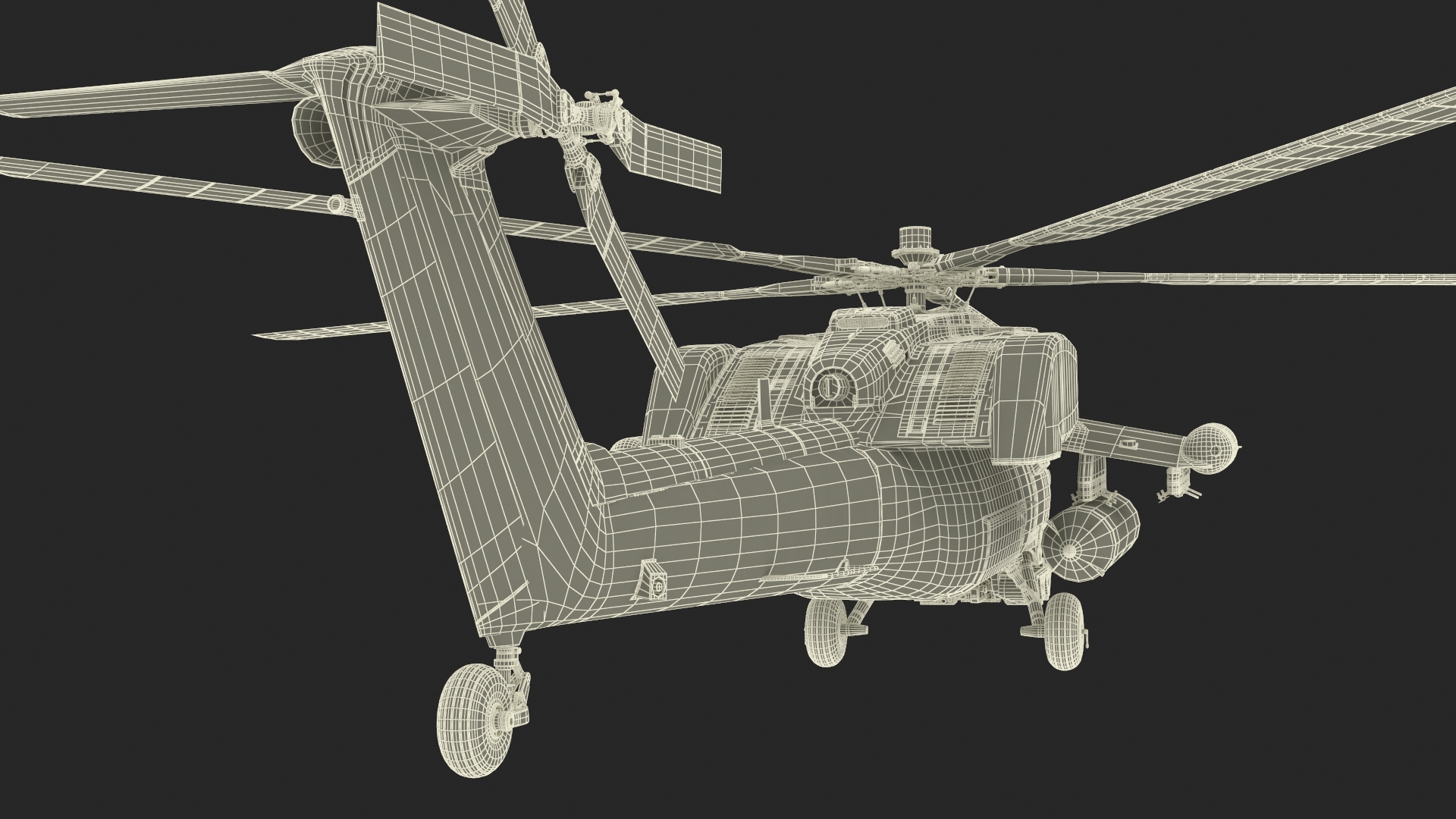 3D model Combat Helicopter Mi-28 Rigged