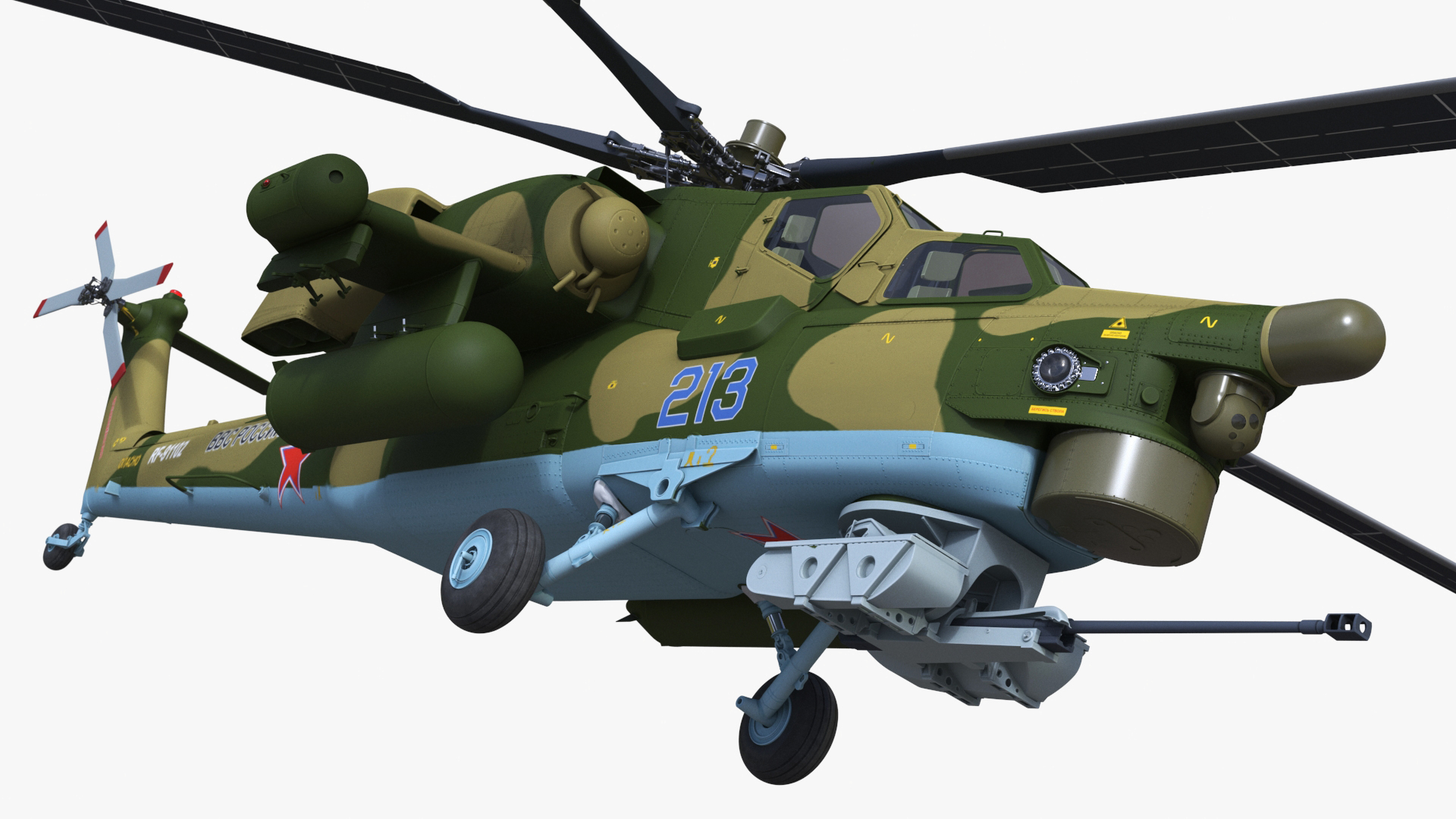 3D model Combat Helicopter Mi-28 Rigged