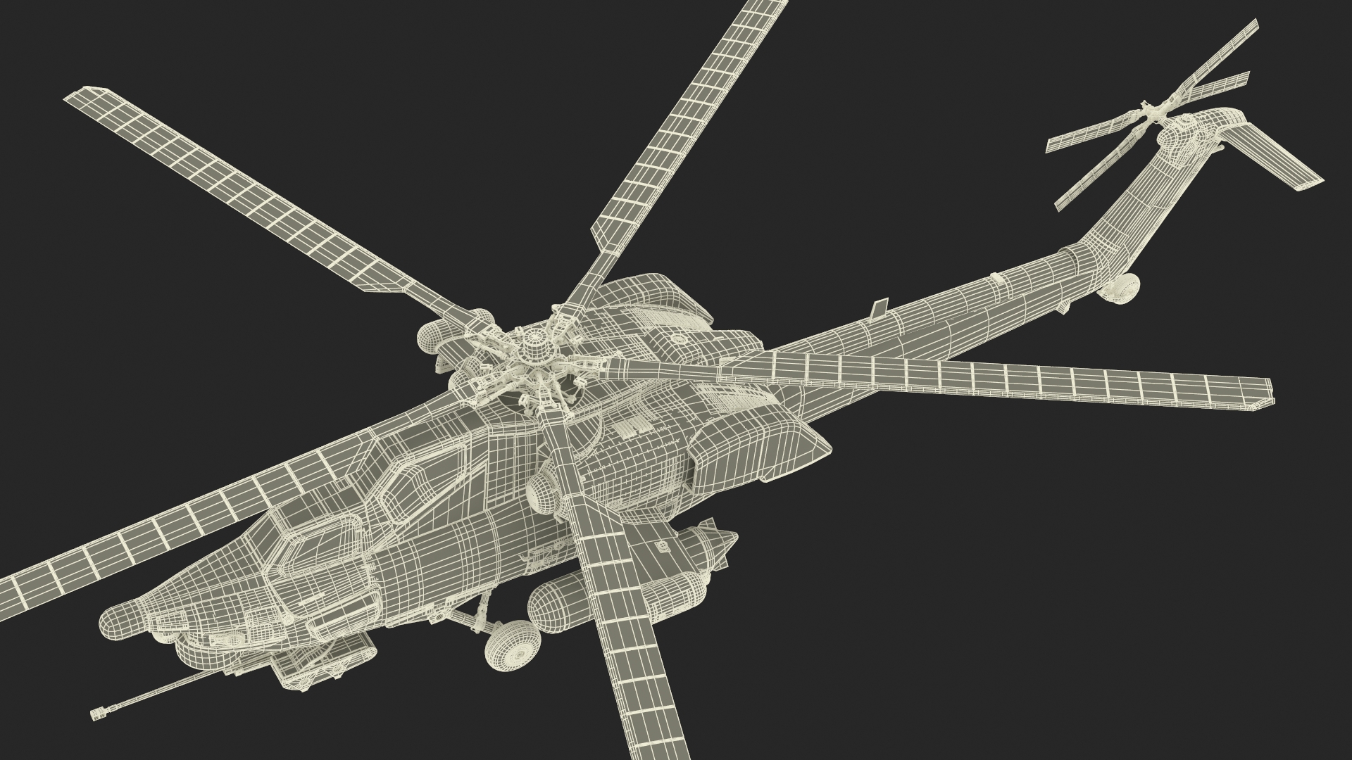 3D model Combat Helicopter Mi-28 Rigged