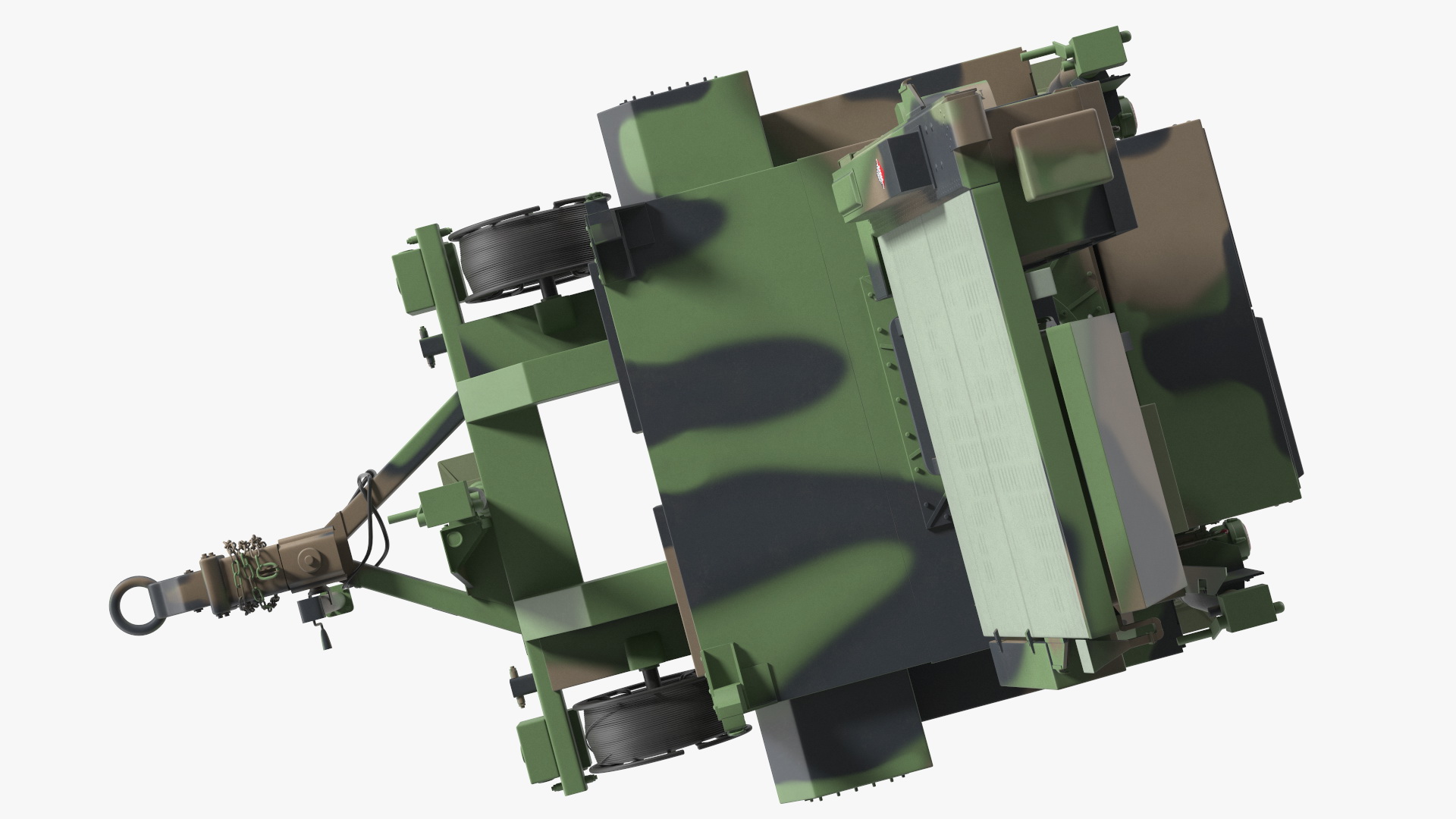 MPQ-64 Sentinel Radar Green Camo Rigged 3D model