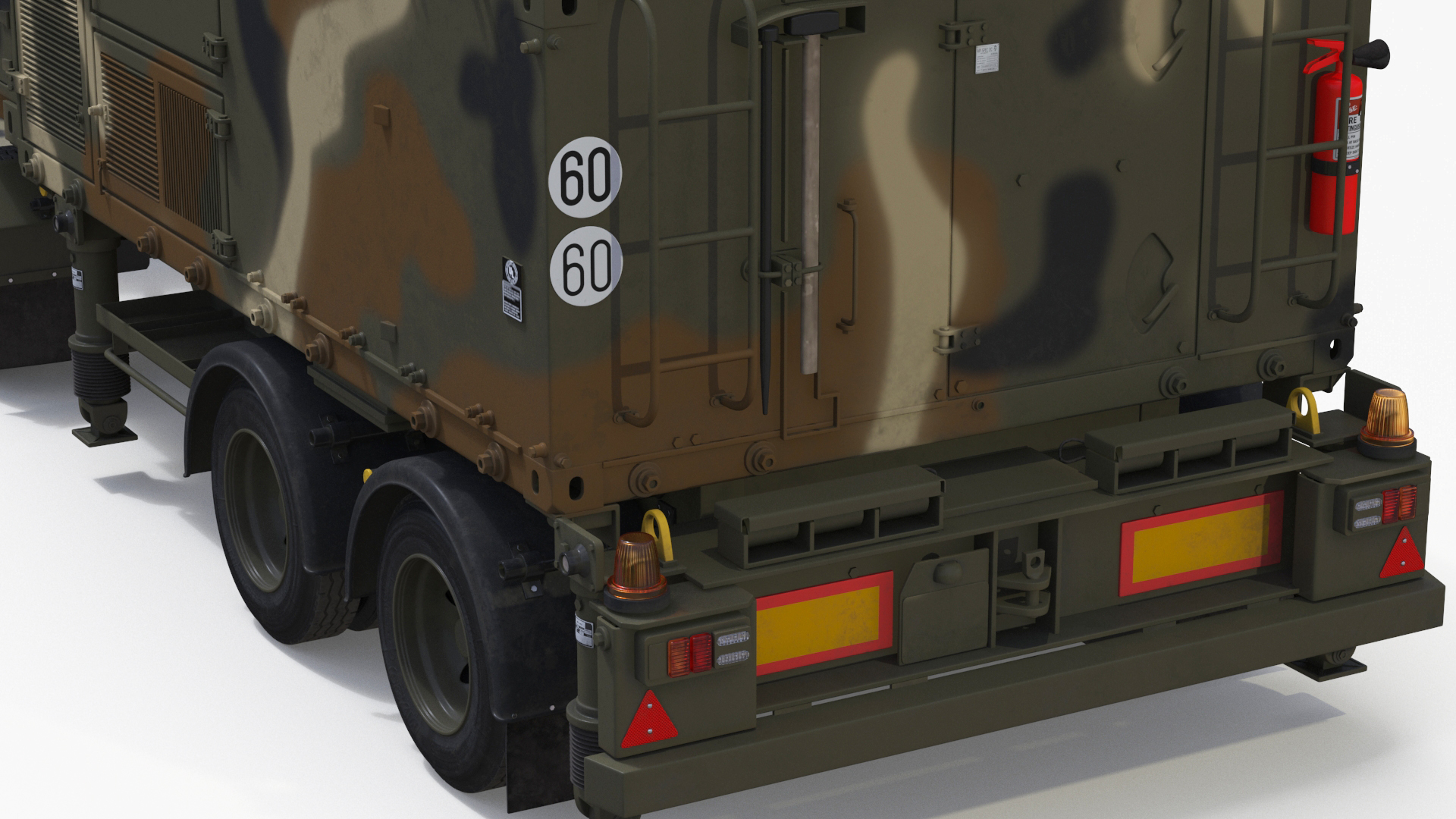 3D Truck with Trailer Air Defense Missile Complex