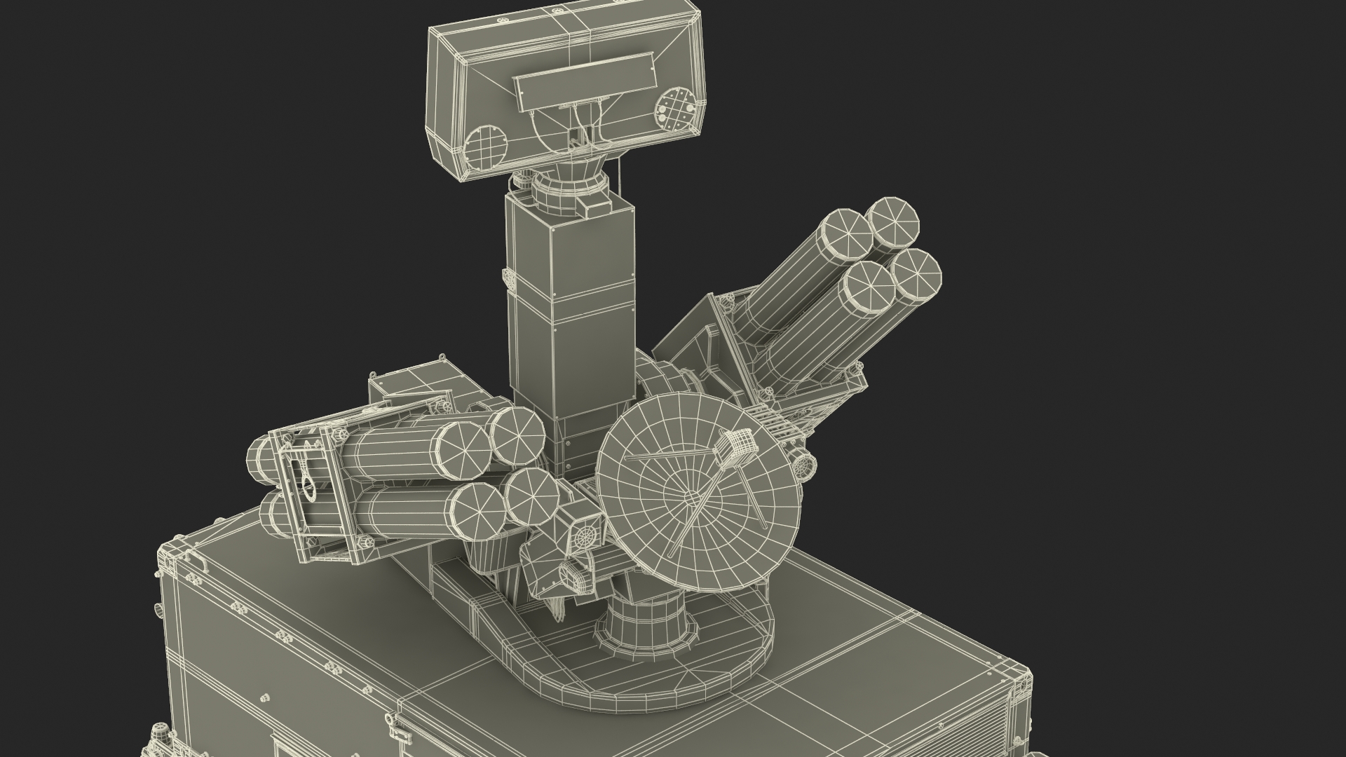 3D Truck with Trailer Air Defense Missile Complex