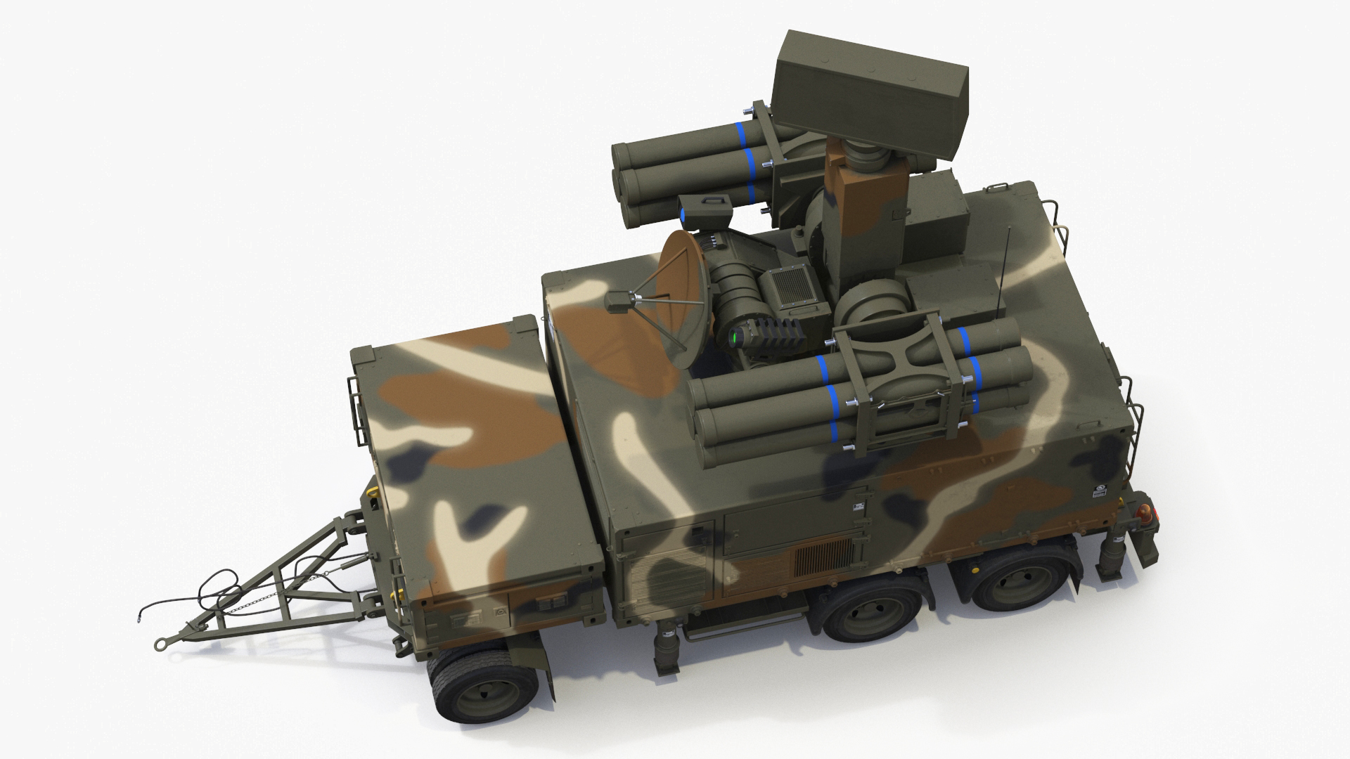 3D Truck with Trailer Air Defense Missile Complex