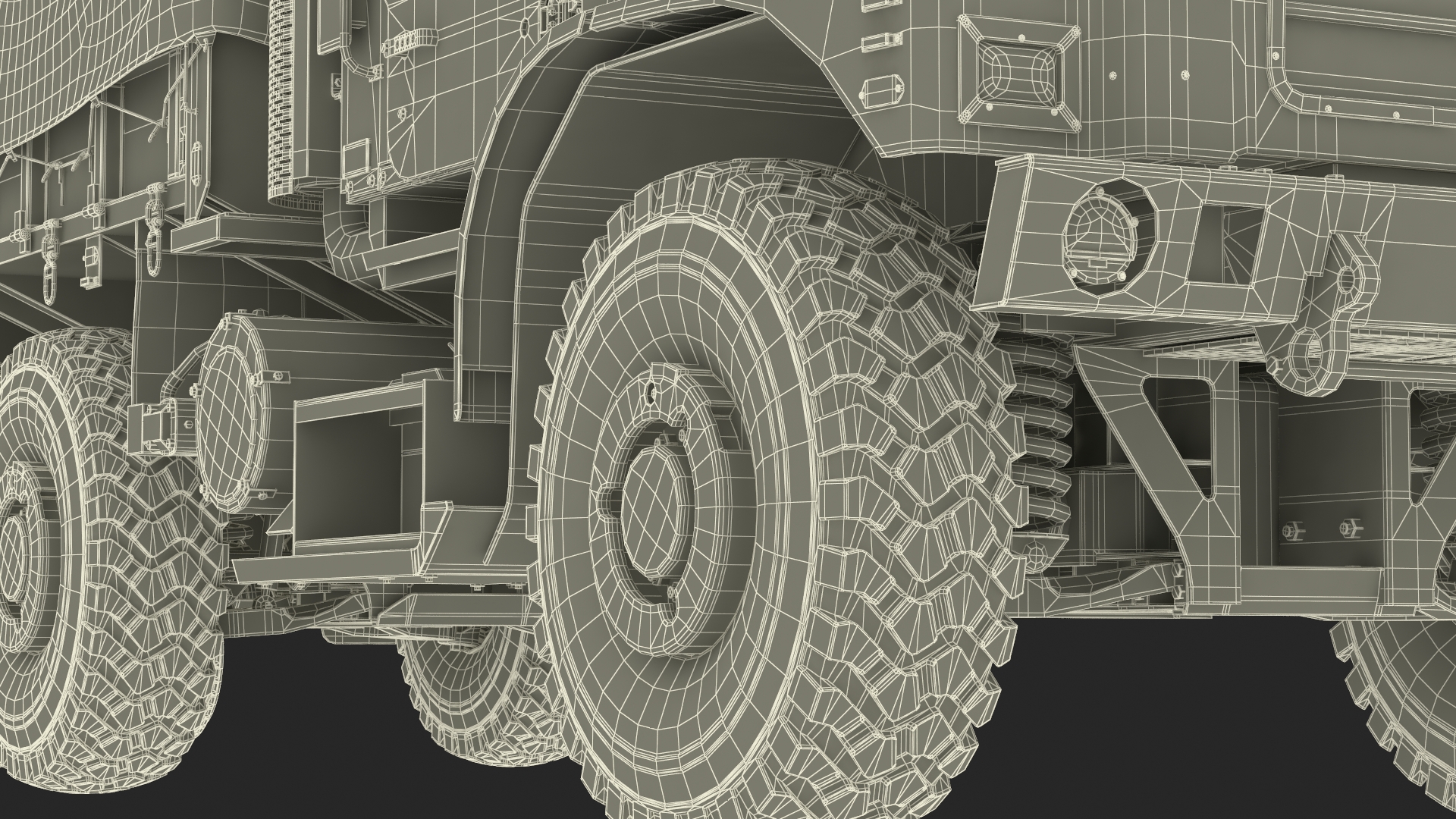 3D Truck with Trailer Air Defense Missile Complex