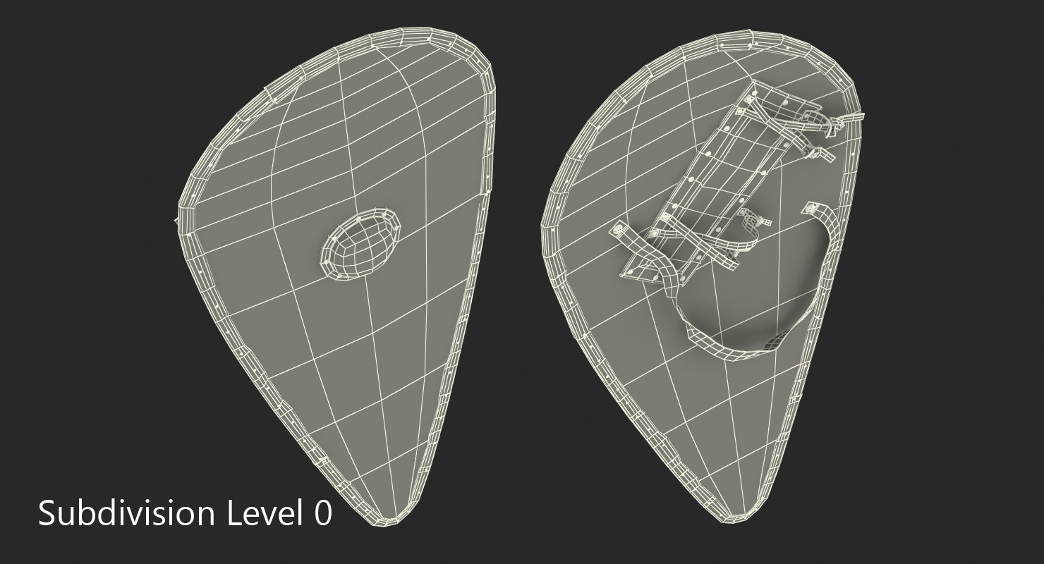 Norman Shield with Dragon Emblem 3D