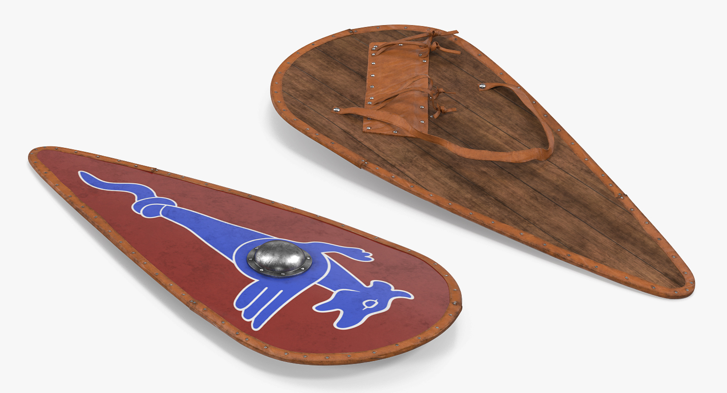 Norman Shield with Dragon Emblem 3D