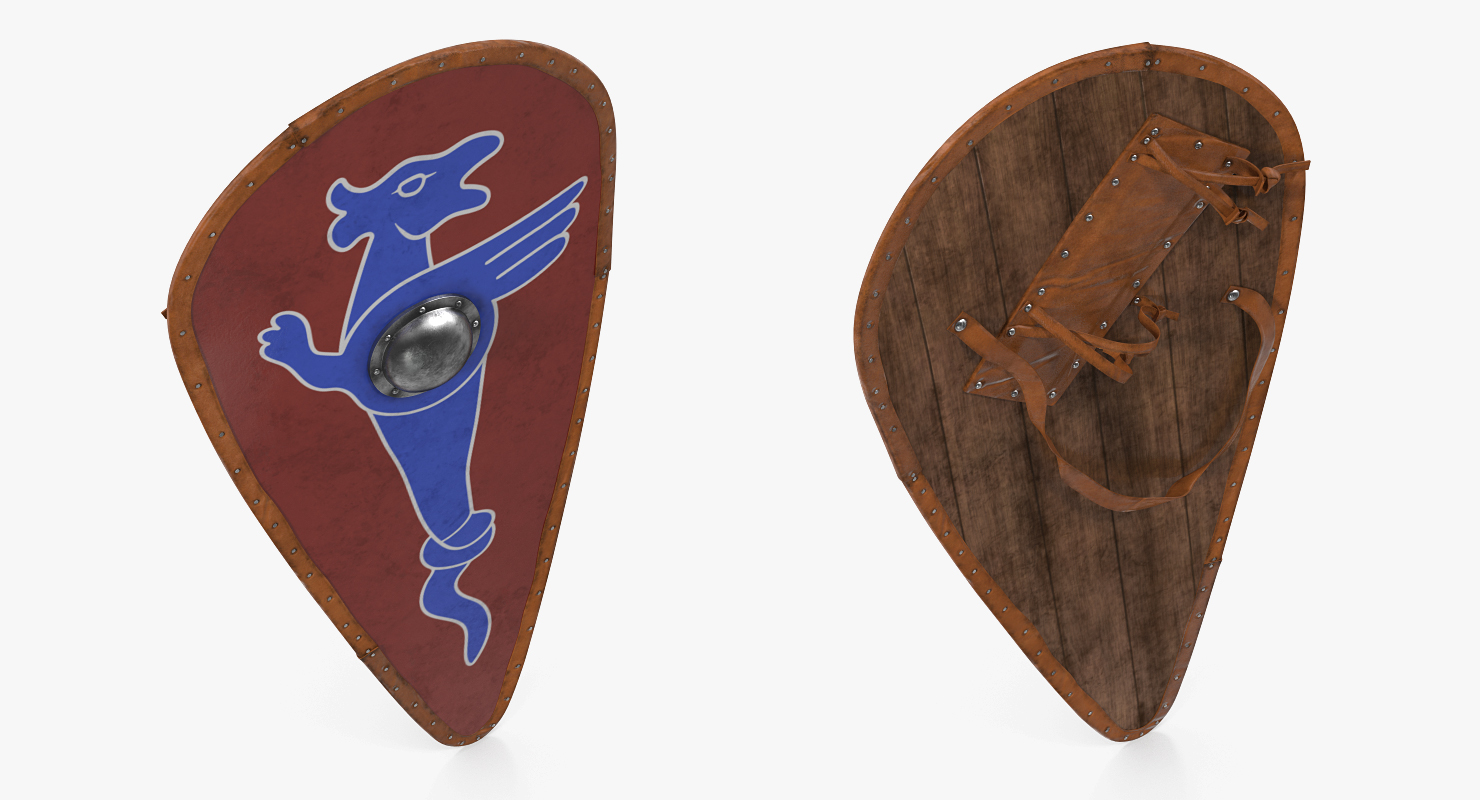 Norman Shield with Dragon Emblem 3D