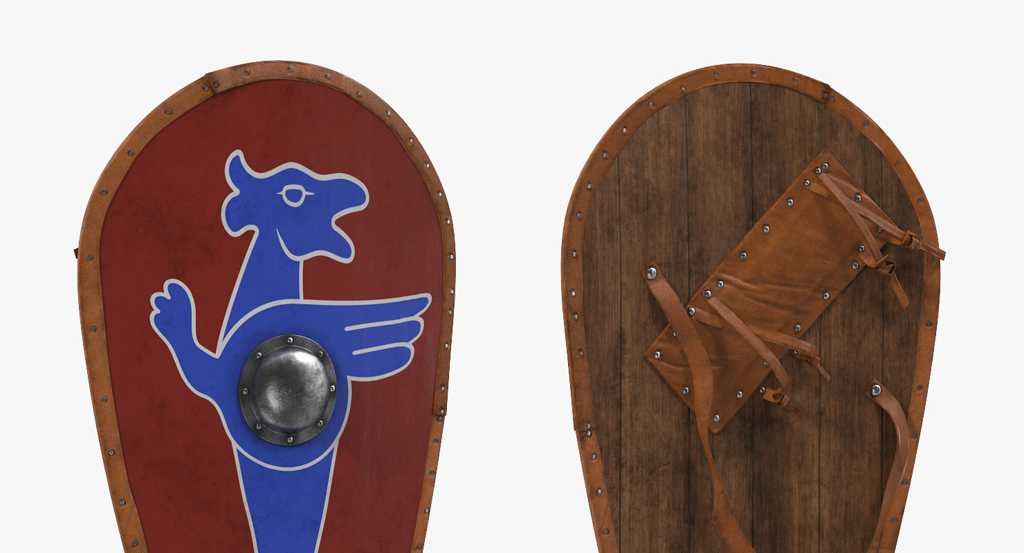 Norman Shield with Dragon Emblem 3D