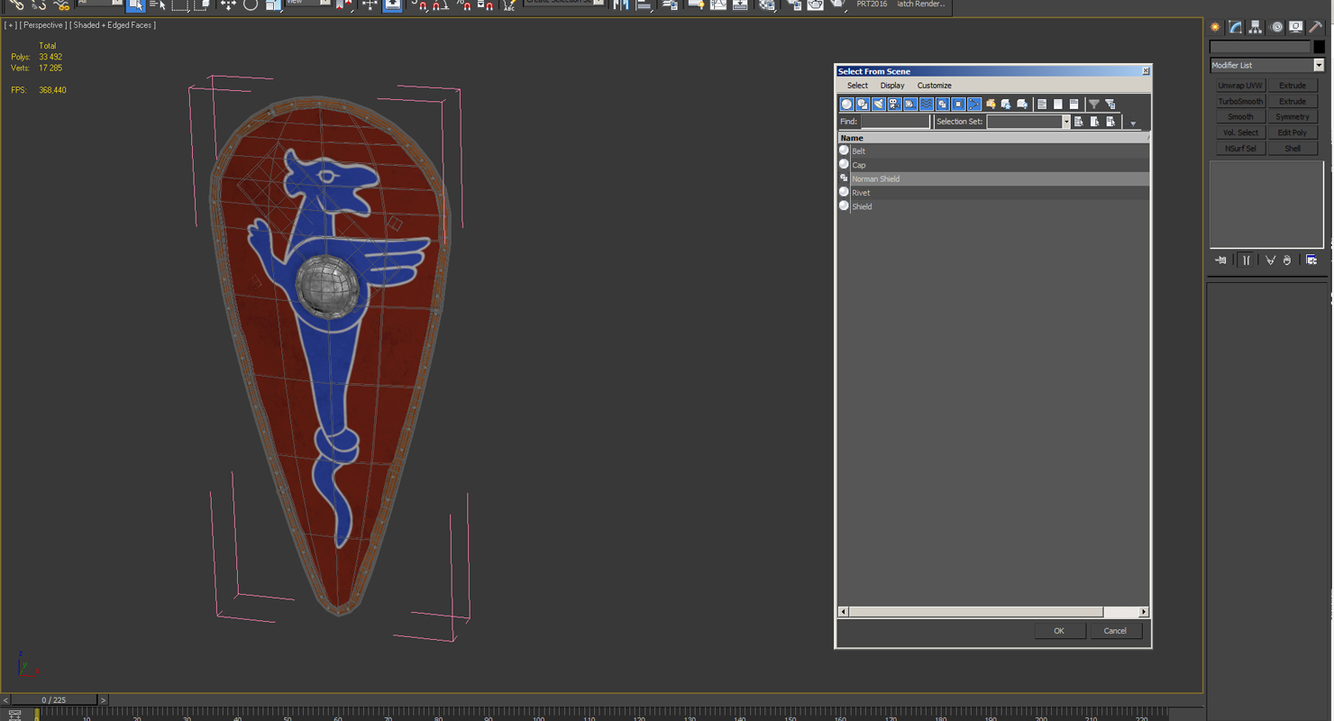 Norman Shield with Dragon Emblem 3D