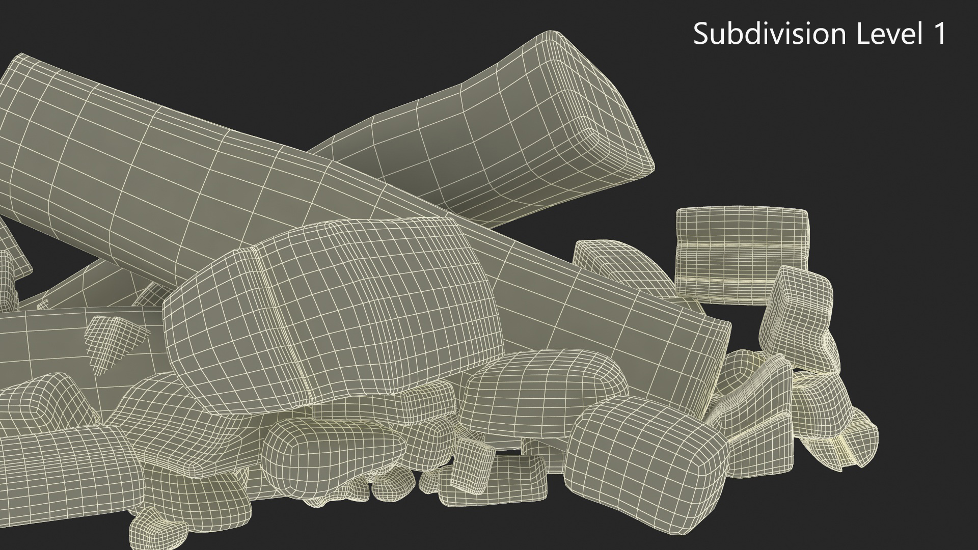 Smoldering Firewood 3D model