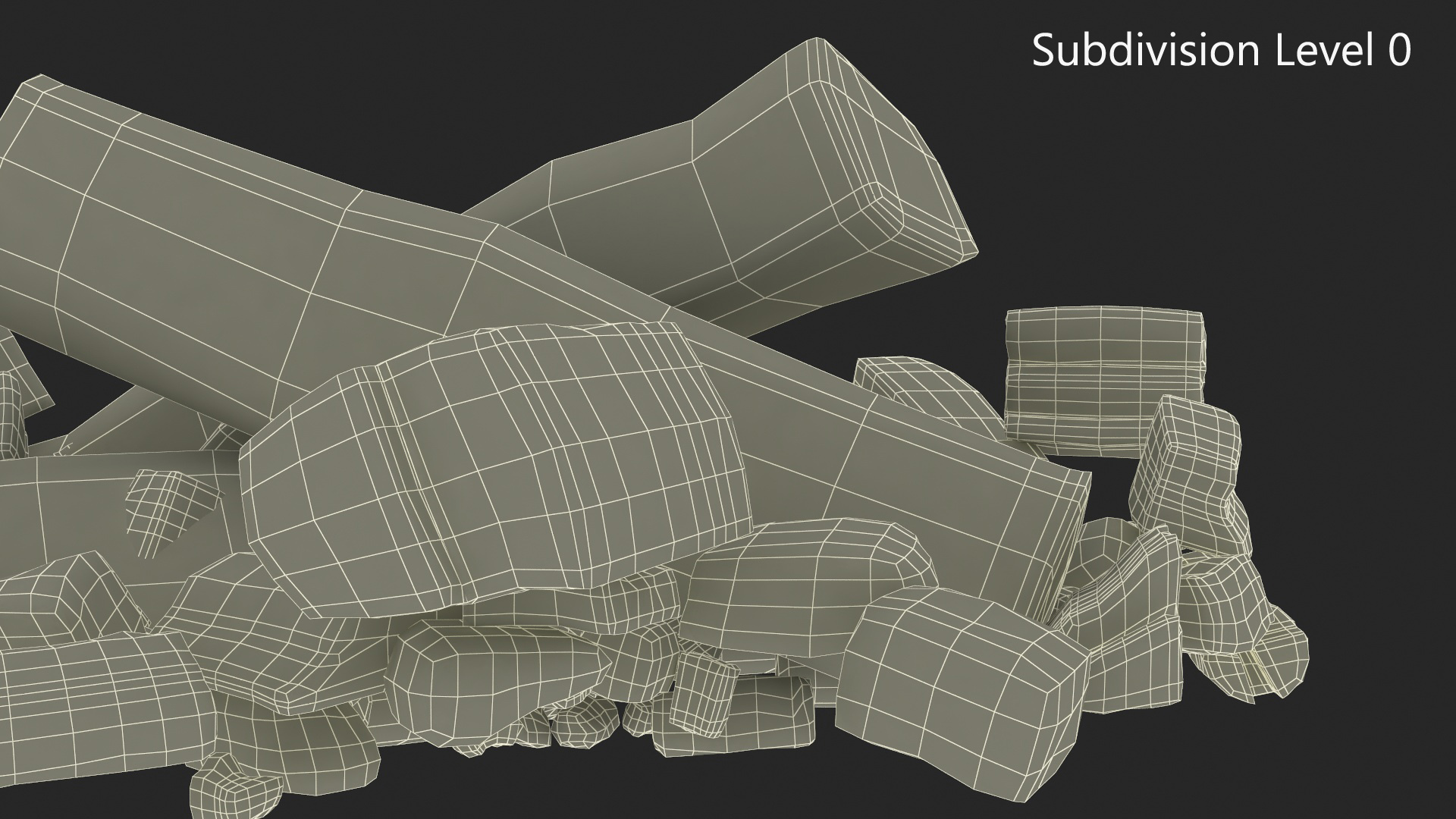 Smoldering Firewood 3D model