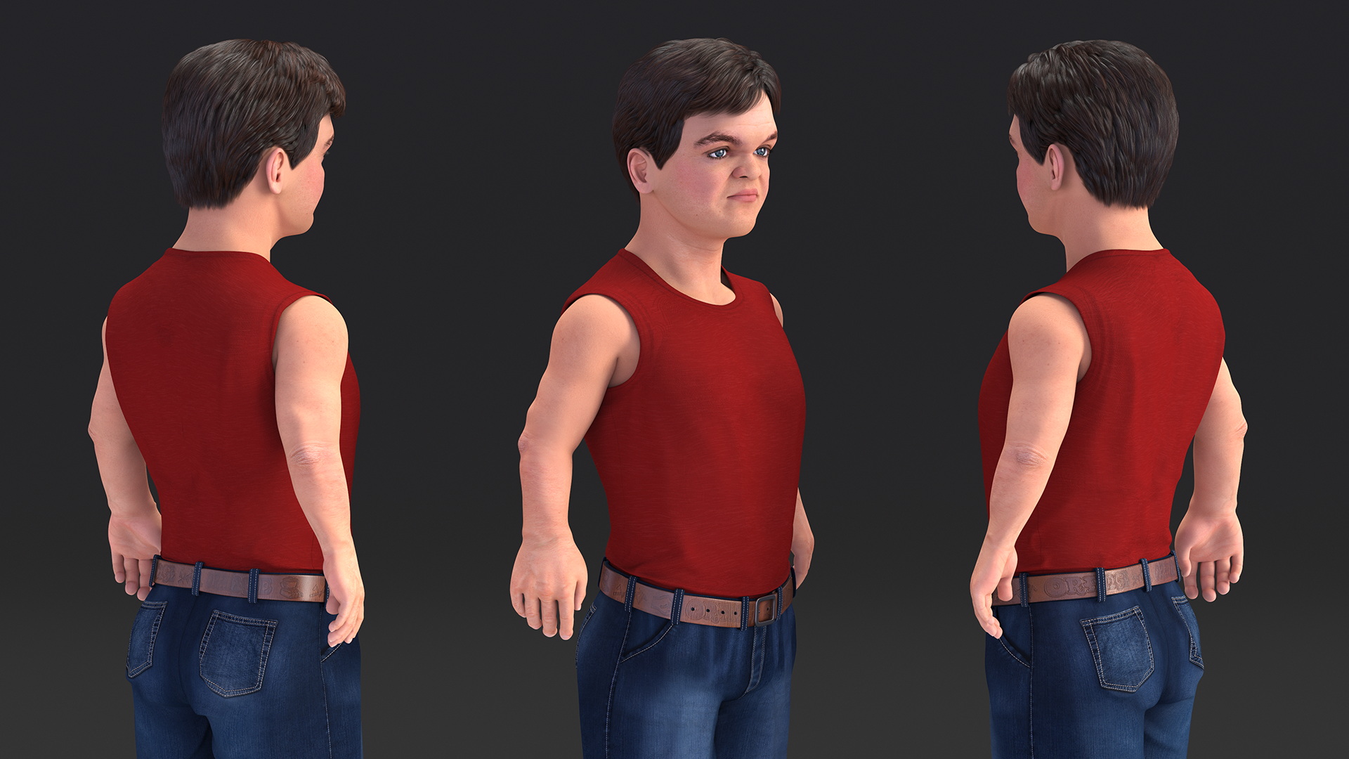 Dwarf Male Character Summer Style Standing Pose 3D