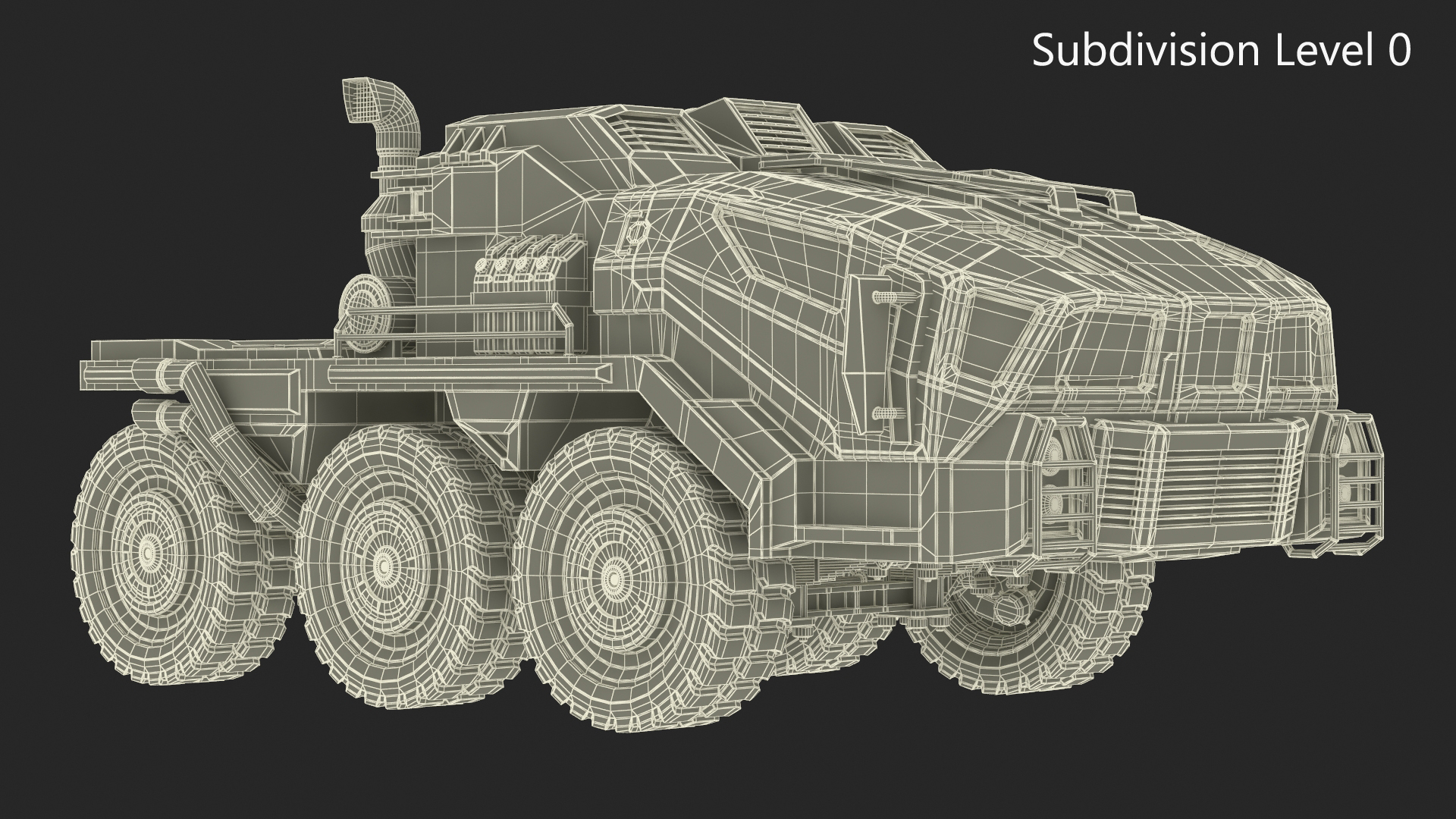 3D model Futuristic Military Truck