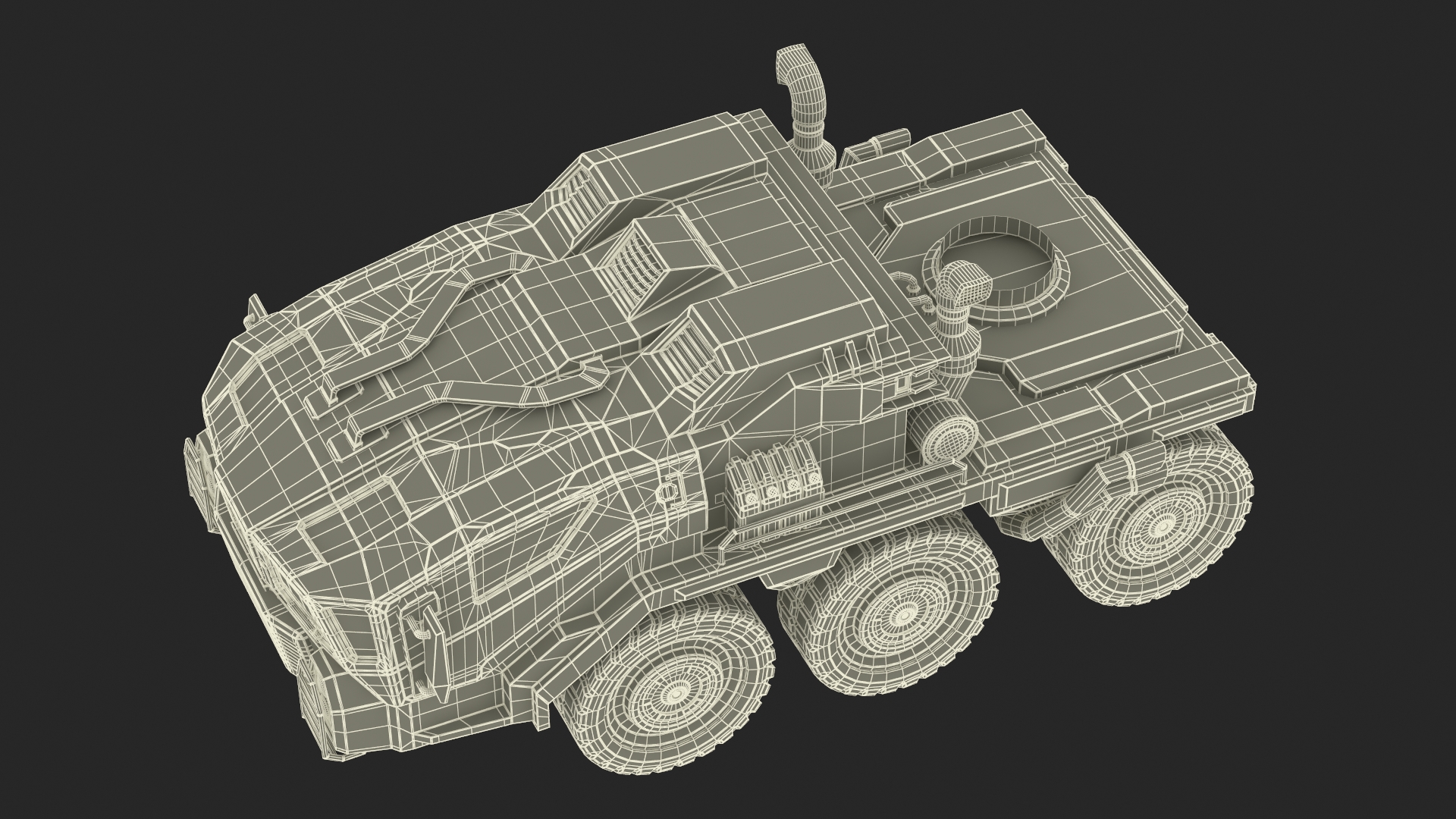 3D model Futuristic Military Truck