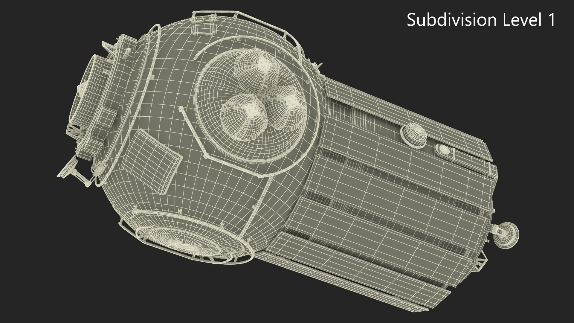 3D Orbital Space Station Airlock Module