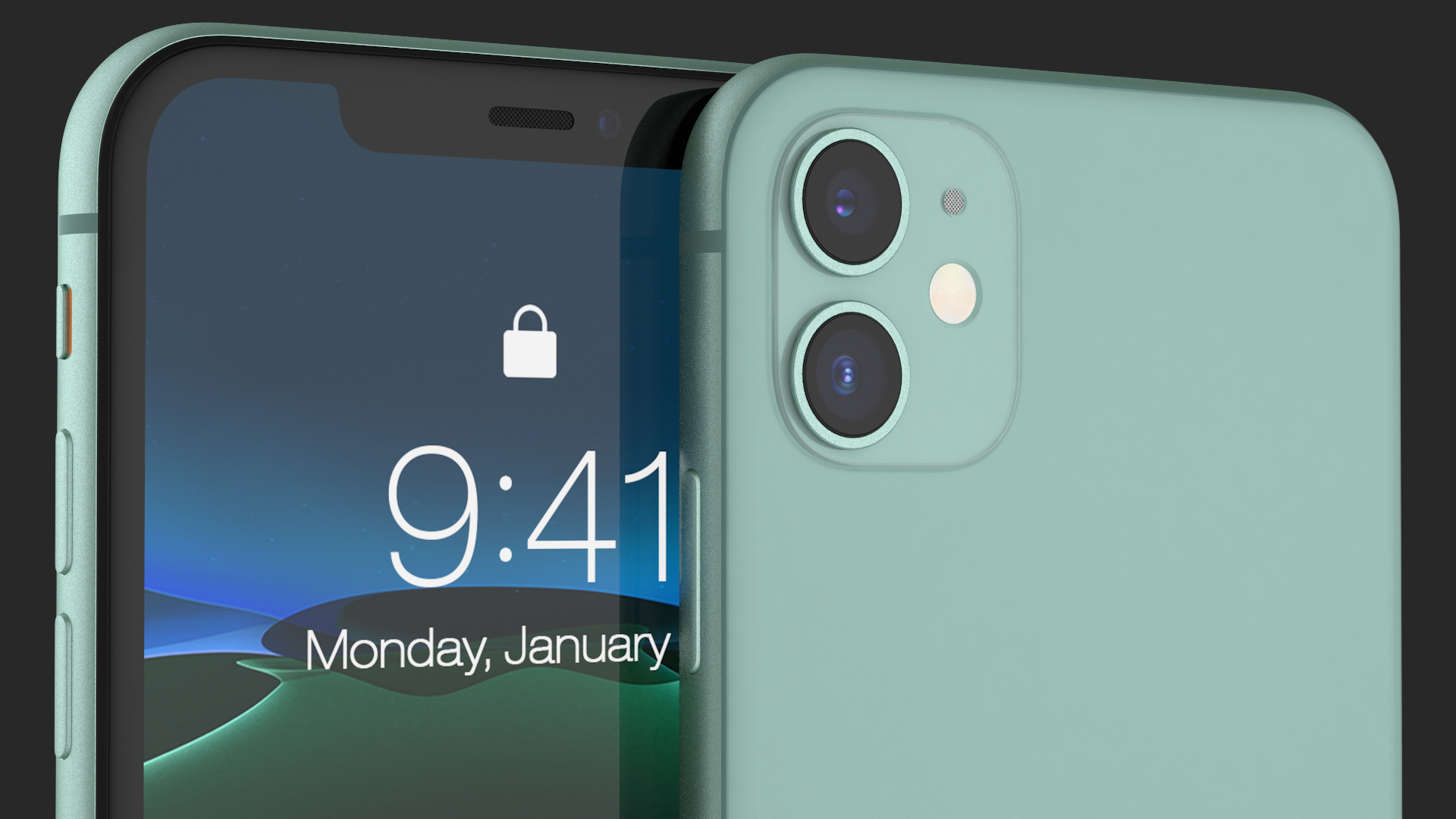 3D model iPhone 11 Green