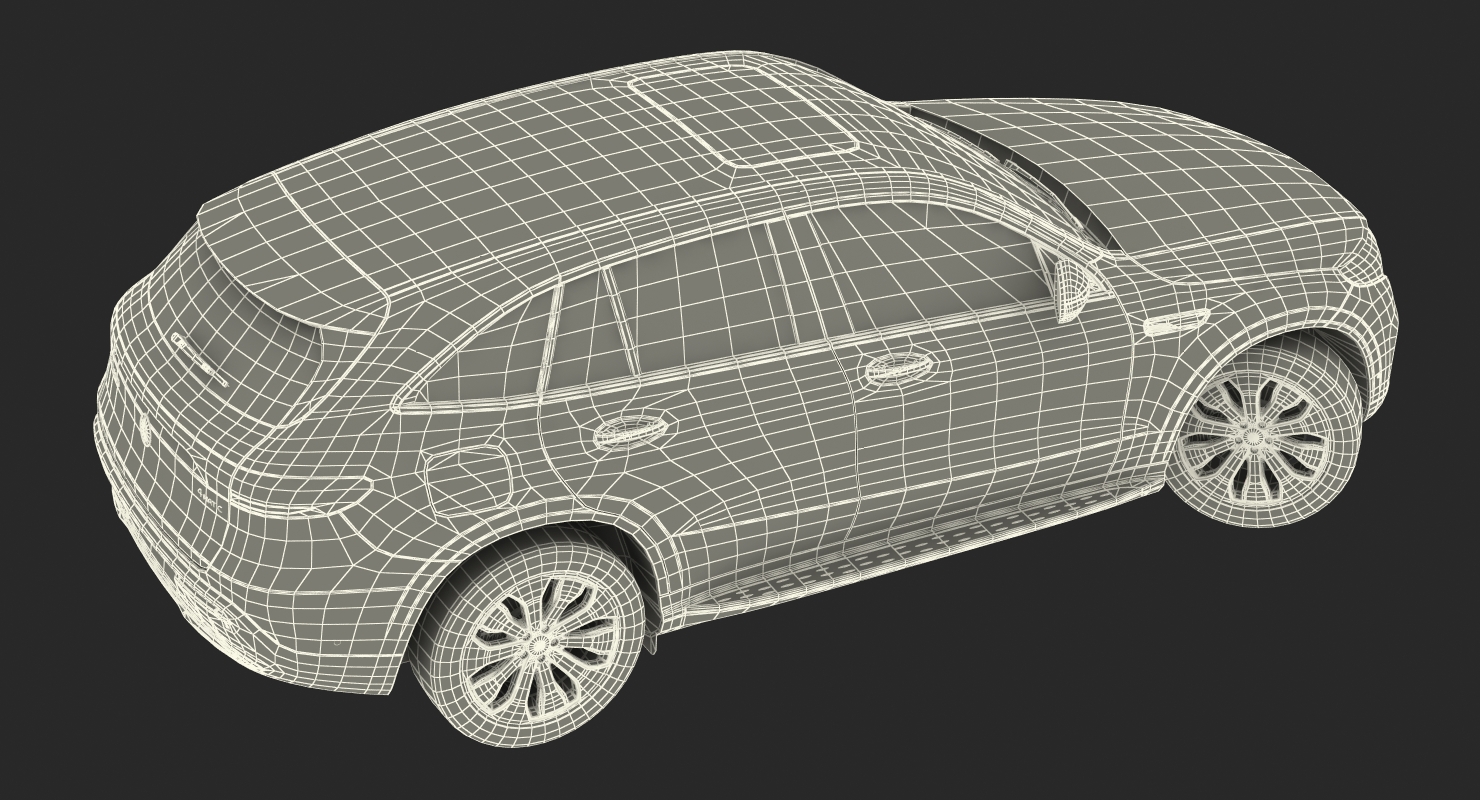 3D Mercedes Benz EQC Simple Interior model