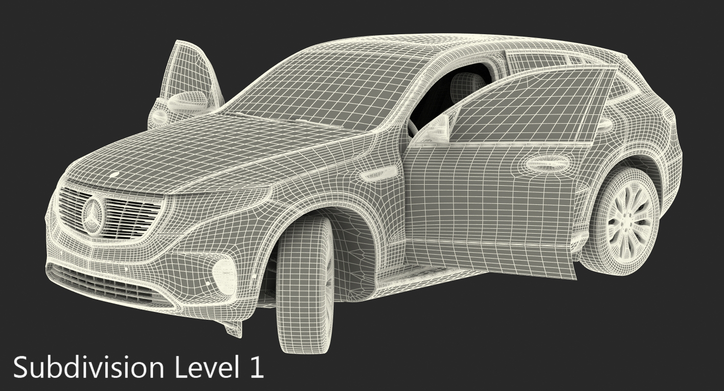 3D Mercedes Benz EQC Simple Interior model