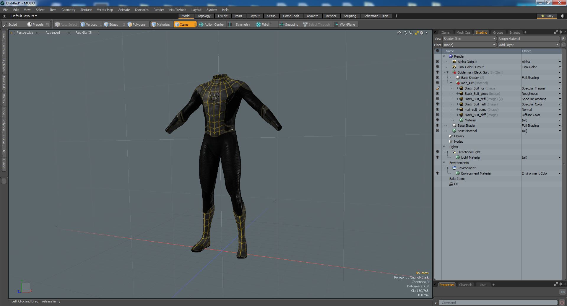 3D model Spiderman Black Suit