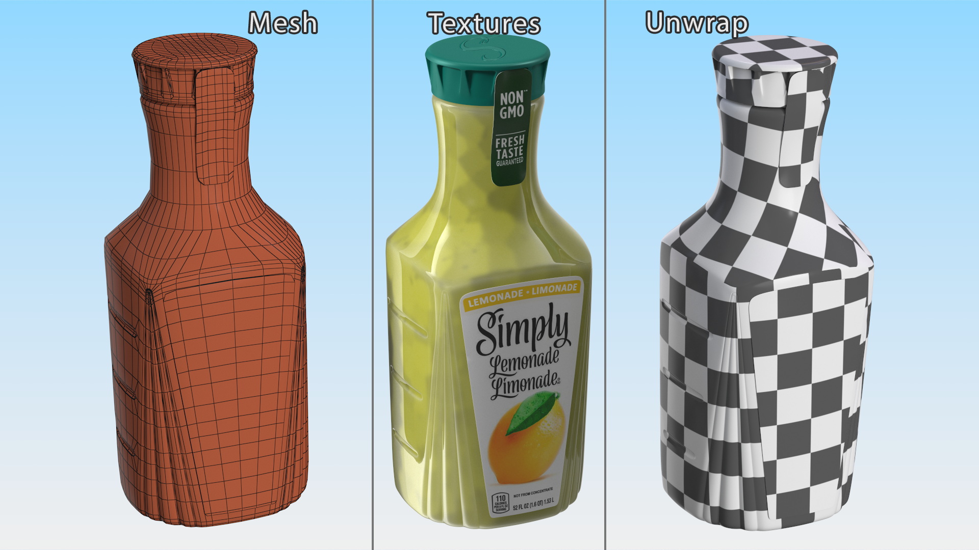 Lemon Drink Simply Lemonade 3D