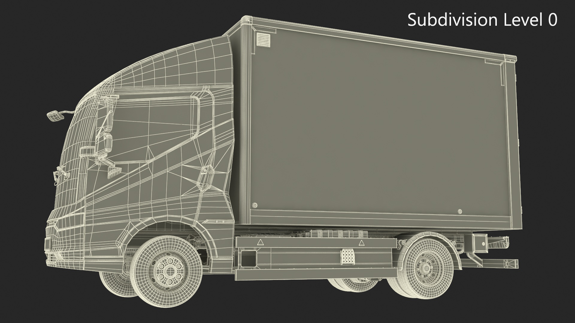 Modern Electric Truck Black 3D