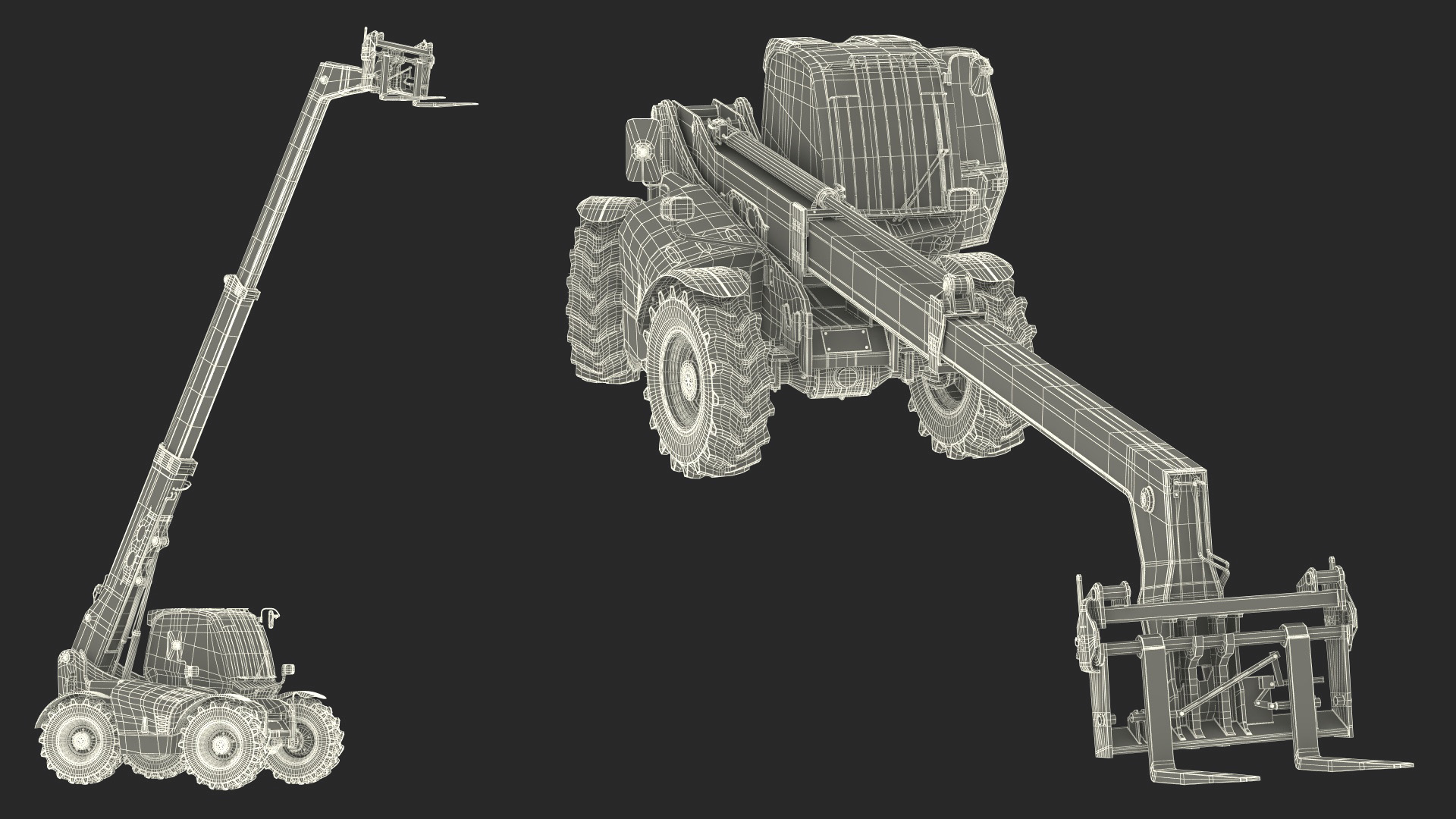 3D Telehandler JCB 535 Rigged