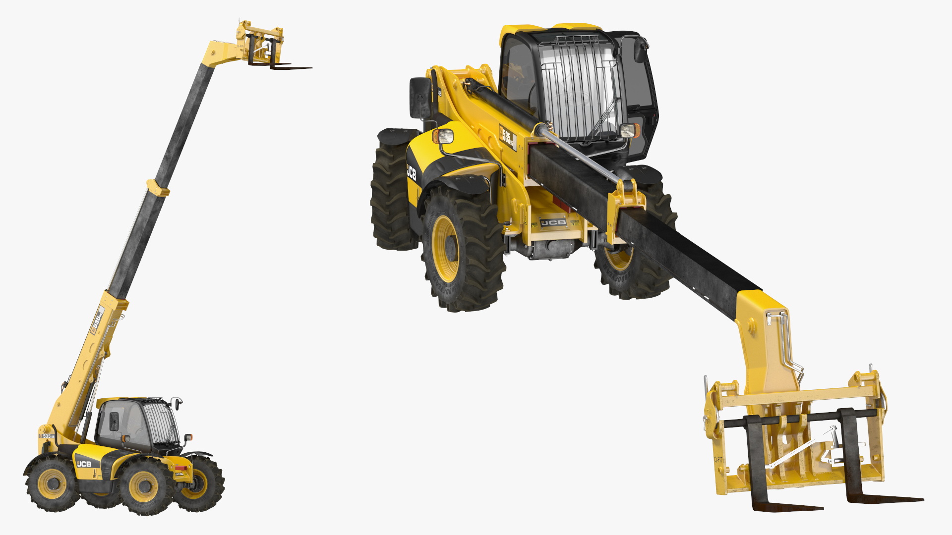 3D Telehandler JCB 535 Rigged